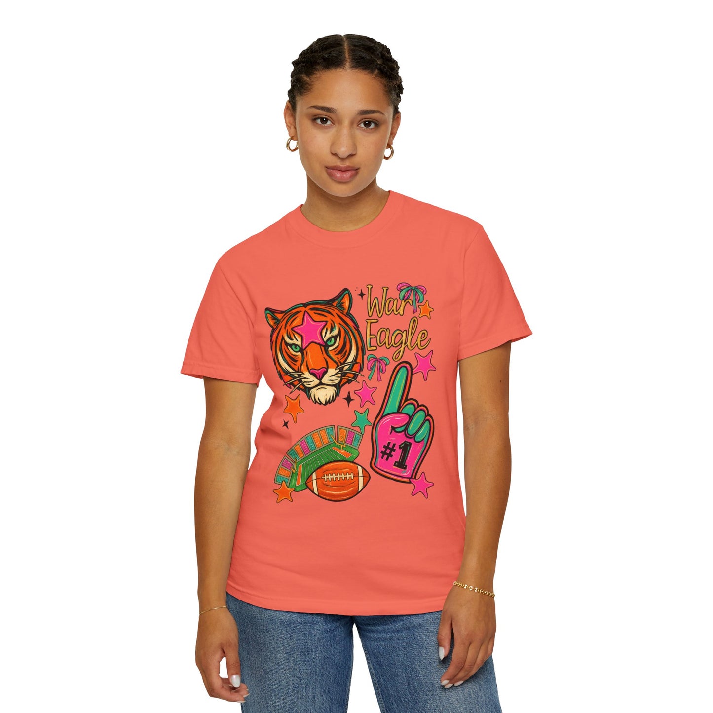 Vintage Preppy Tiger Football Game Day Unisex T-shirt