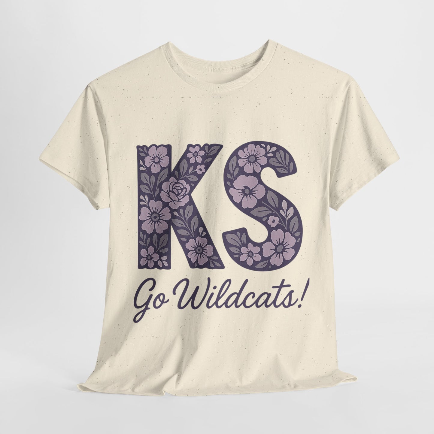 KS Floral Team Spirit Tee: Celebrate Kansas State Wildcats in Style, Perfect for Sports Events, Gifts, & Casual Wear