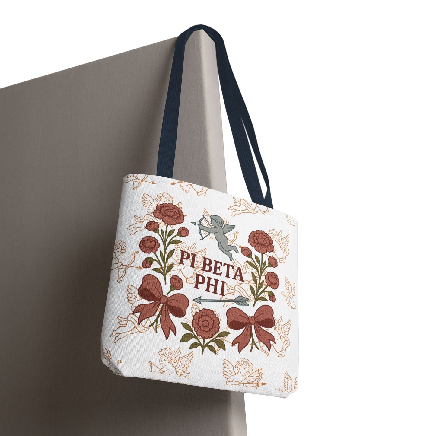 Floral Pi Phi Sorority Tote Bag