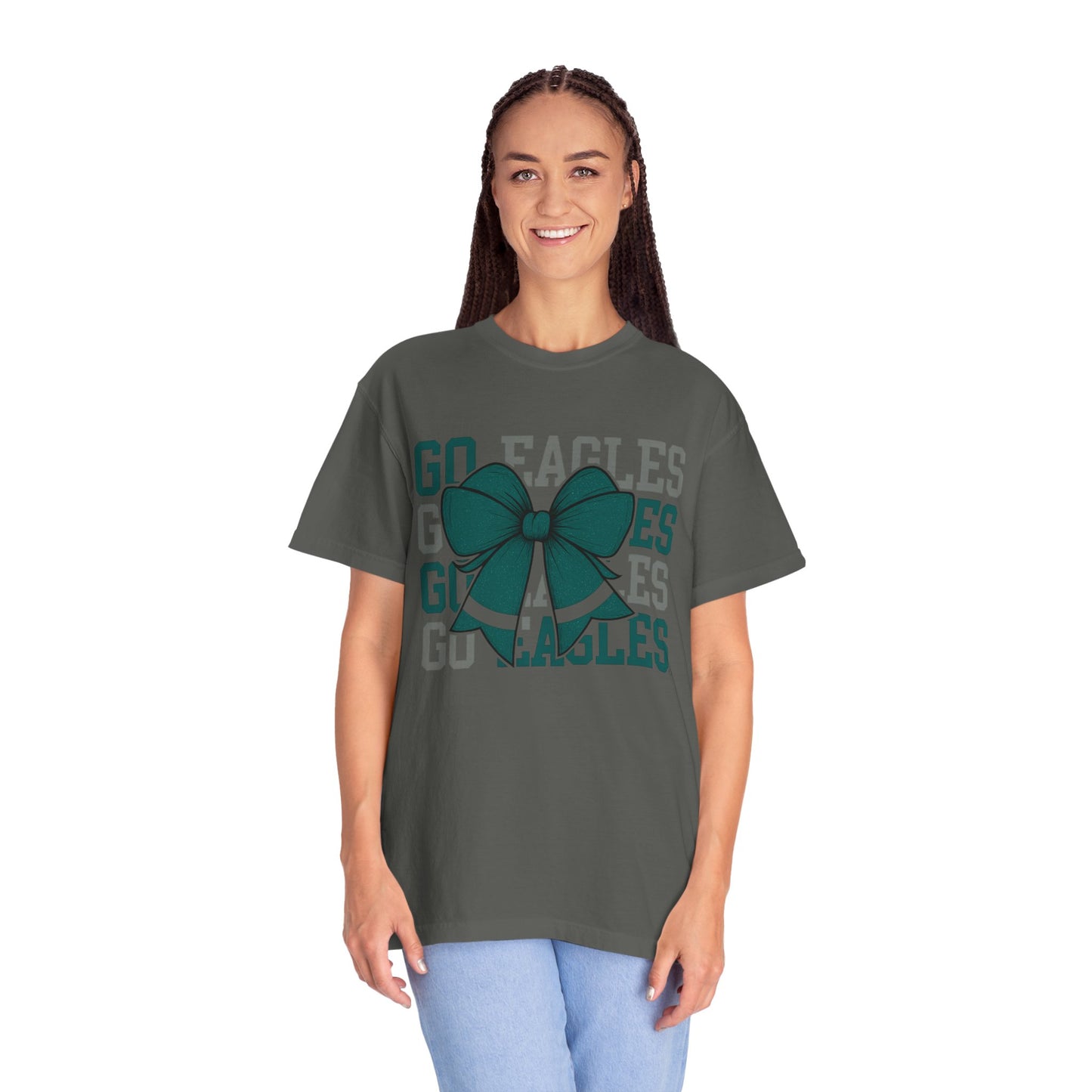 Cheerful Eagles T-Shirt, Unisex Sports Tee, Game Day Shirt, Football Fan Apparel, Gift for Sports Lovers