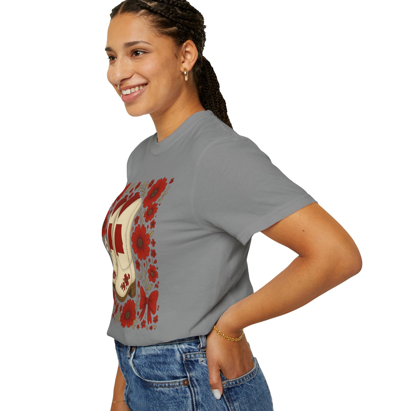 Vintage Cowboy Boots Floral Unisex T-shirt - Alabama Fan, Bama Game Day