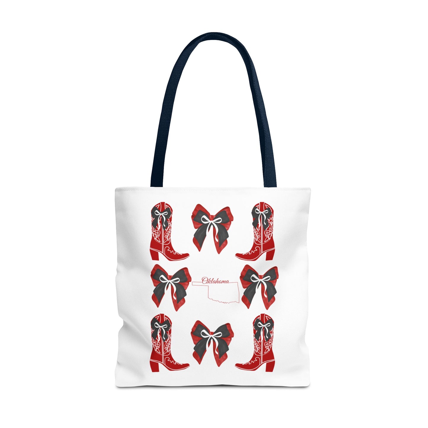 Tote Bag - Oklahoma Game Day Coquette Bow Design Fan Gift