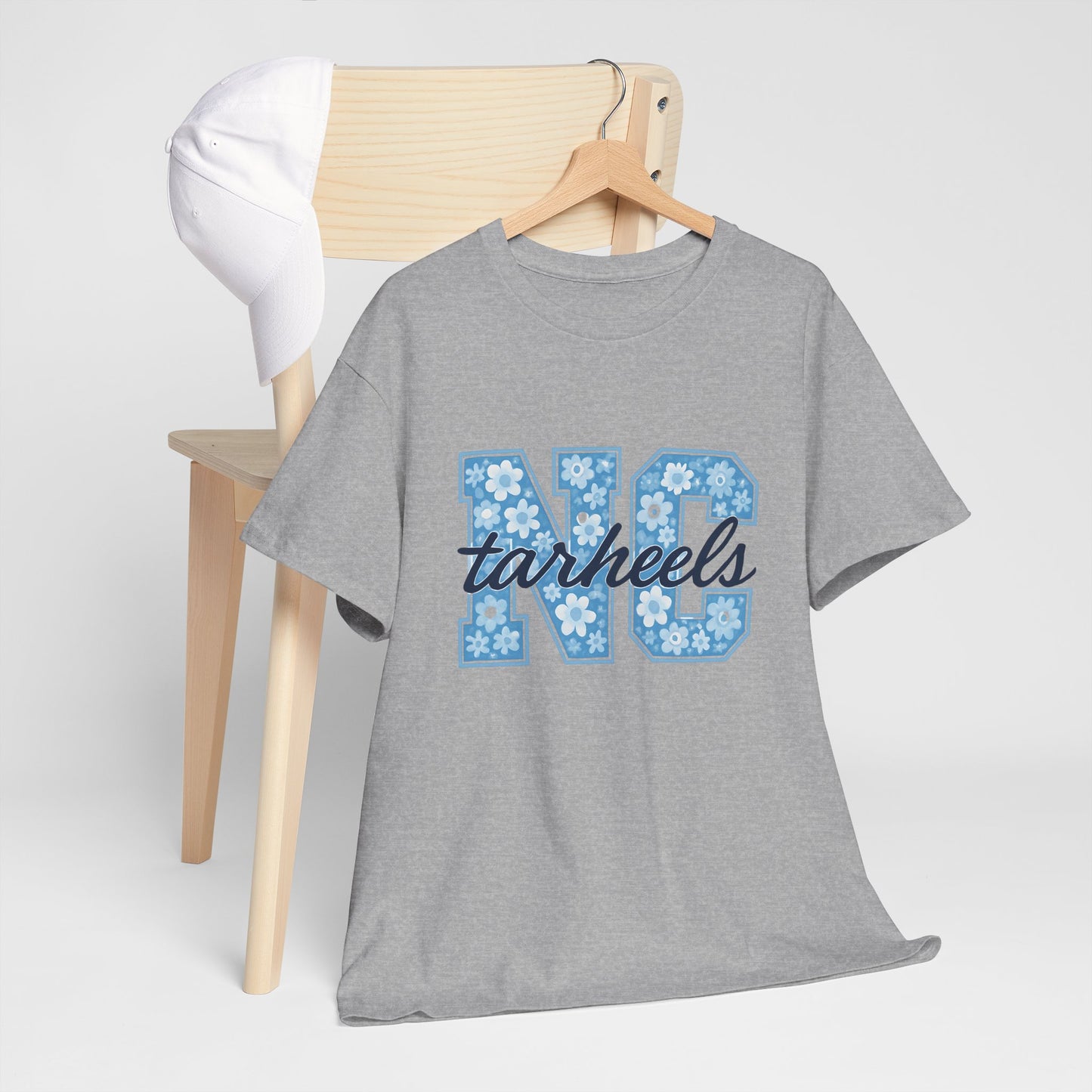 North Carolina Tarheels Unisex Heavy Cotton Tee, College Spirit Wear, Men's and Women's Casual T-Shirt, School Pride Apparel, Gift for Fans
