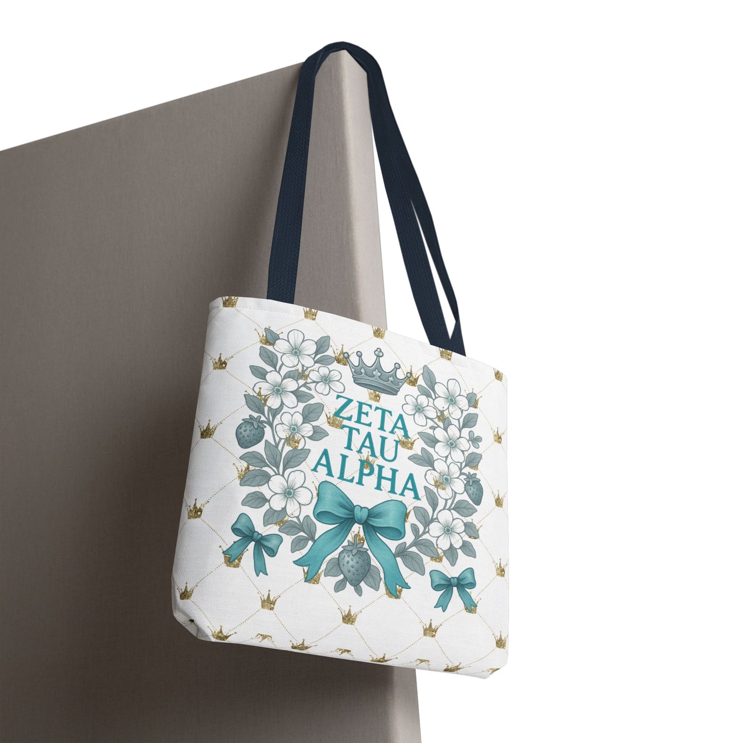 Zeta Tau Alpha Tote Bag | Sorority Bags, Floral Design, Gift for Sisters, Campus Essentials, Personalized Tote
