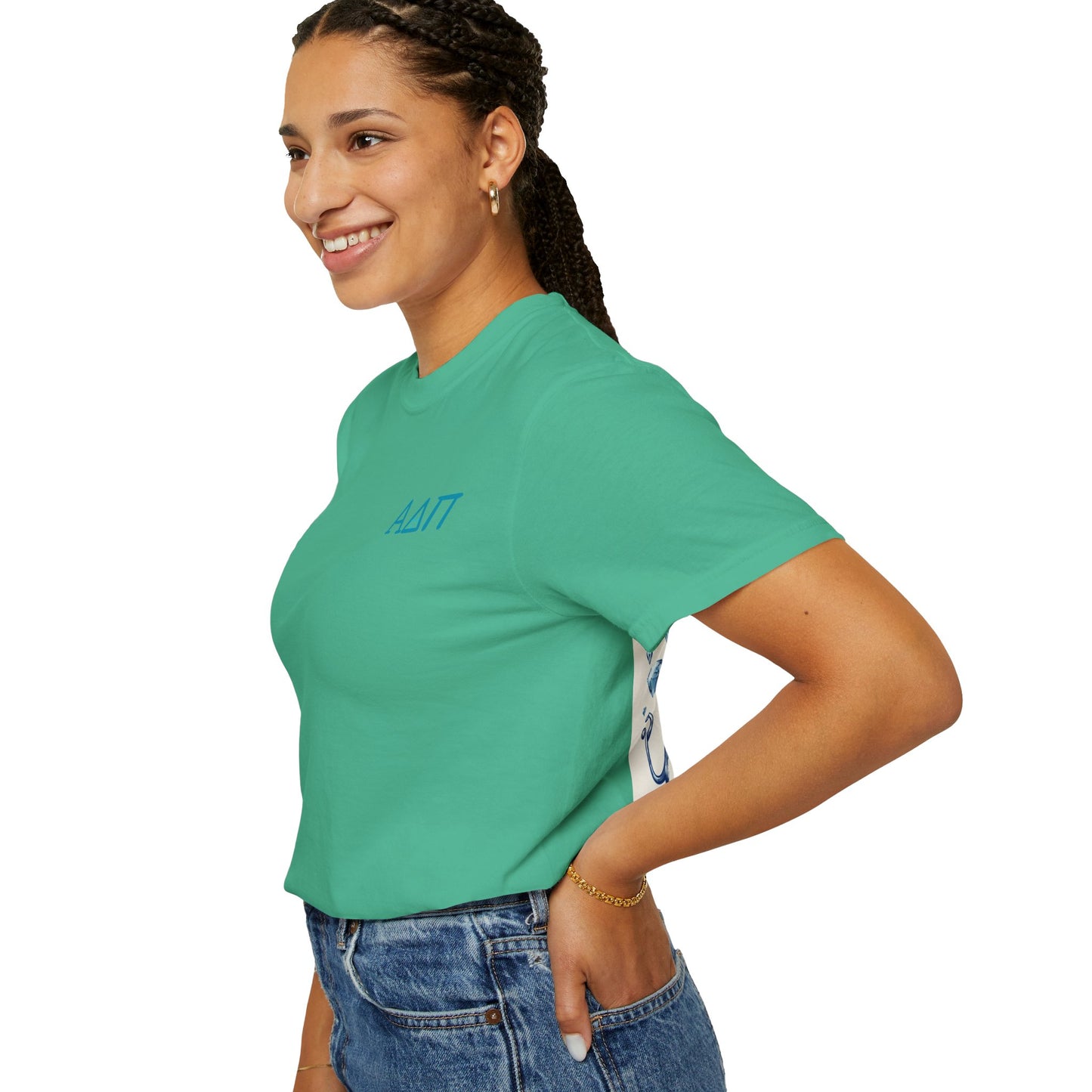 Alpha Delta Pi T-Shirt, Sorority Shirt, College Apparel, Greek Life Gift, Unisex Garment-Dyed Tee