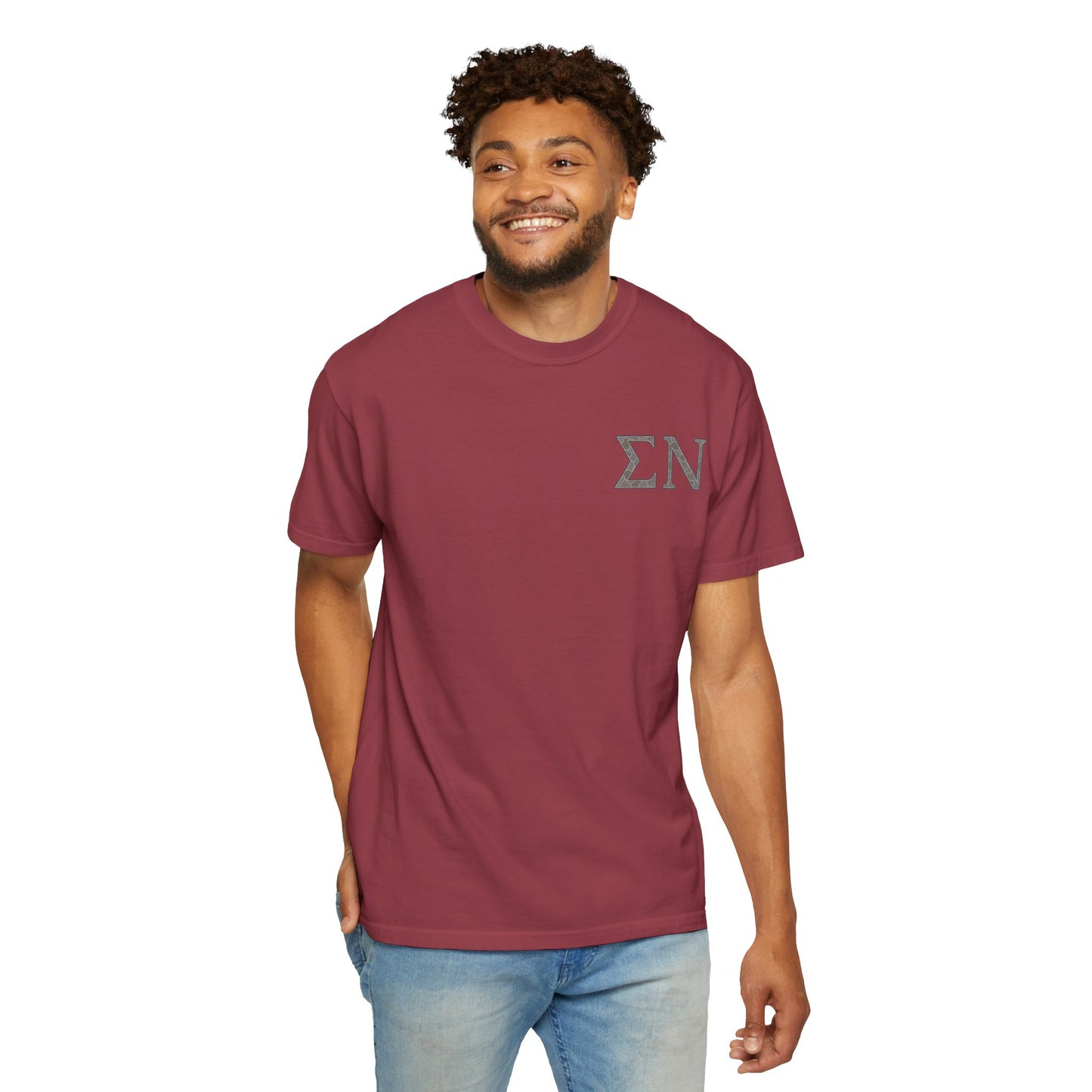 SigmaNu Camouflage T-Shirt | Unisex Garment-Dyed Tee for Greek Life | Ideal for Fraternity Events, Casual Wear, Gifts, Game Days
