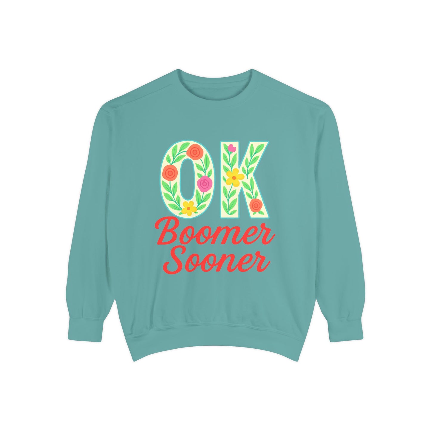 Colorful OK Boomer Sooner Unisex Sweatshirt, Casual Wear, College Apparel, Gift for Fans, Cozy Layering