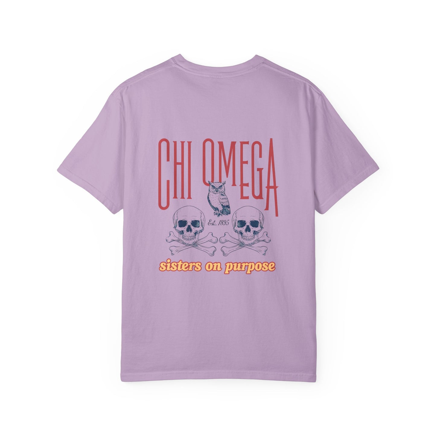 Chi Omega Sister T-Shirt, Sorority Apparel, College Tee, Garment-Dyed Shirt, Greek Life Merchandise, Casual Wear