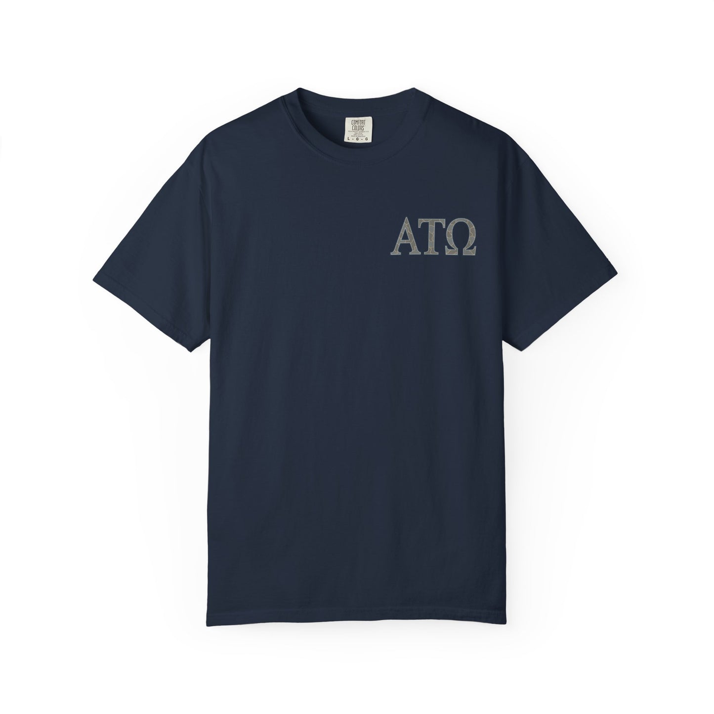 AlphaTauOmega Garment-Dyed T-shirt | Unisex Casual Tee for Fraternity Events, Gifts, College Life, Brotherhood, Greek Life