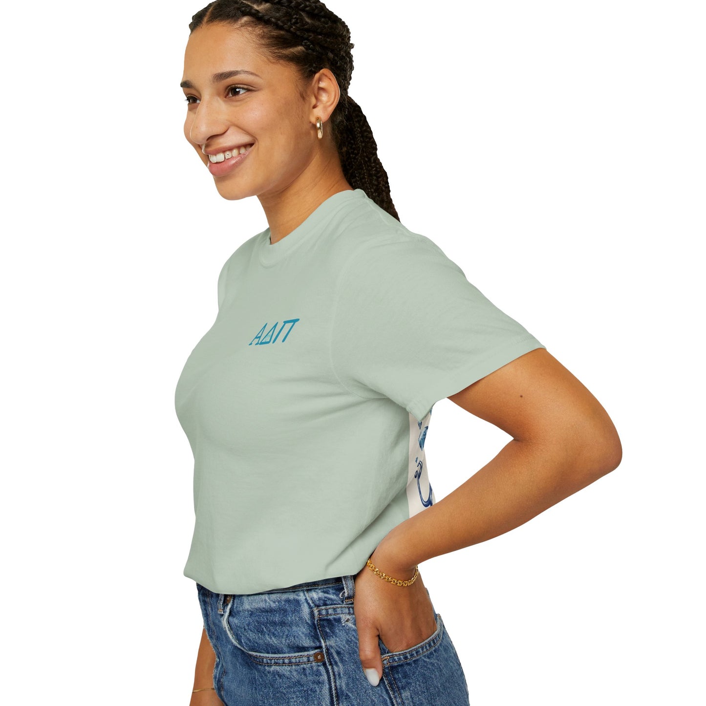 Alpha Delta Pi T-Shirt, Sorority Shirt, College Apparel, Greek Life Gift, Unisex Garment-Dyed Tee