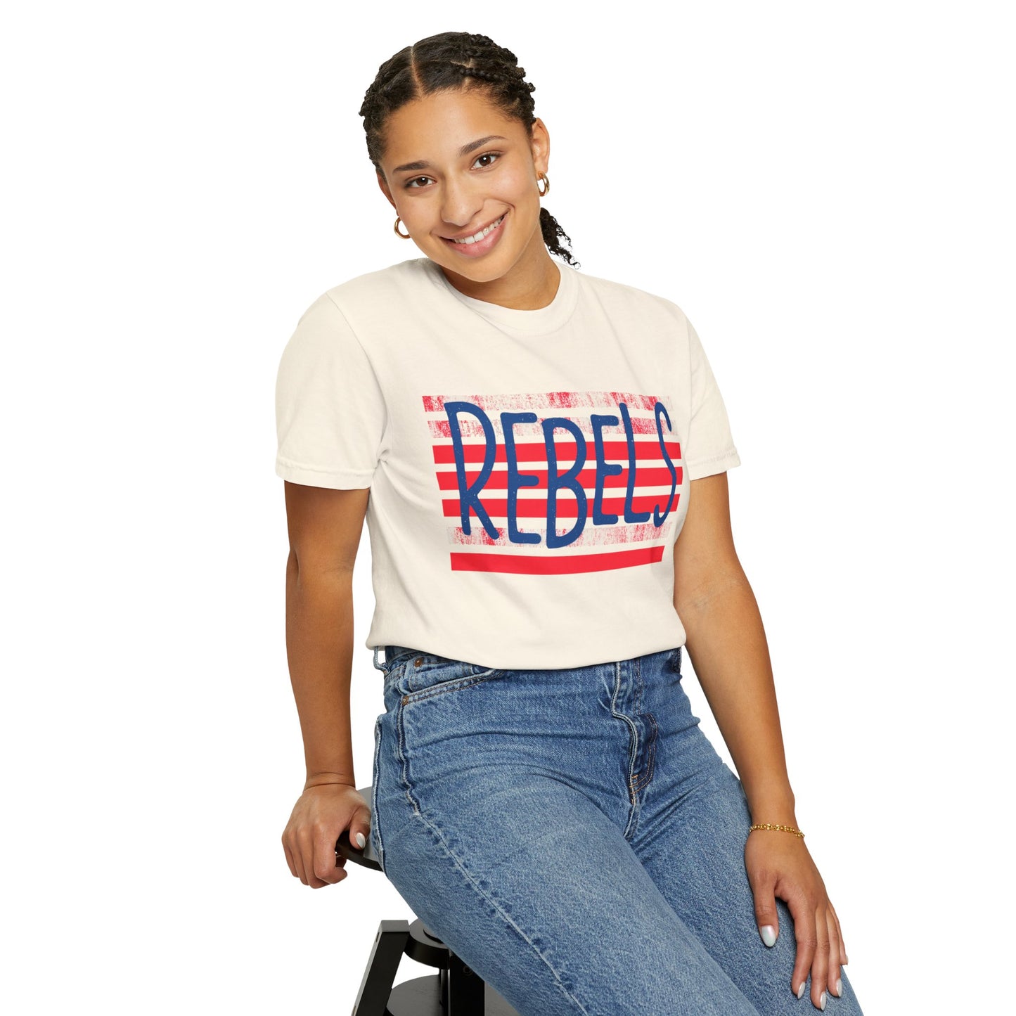 Rebels T-Shirt, Vintage Style Tee, Unisex Graphic Shirt, Summer Fashion, Independence Day Apparel, Football Game Day, Hotty Toddy