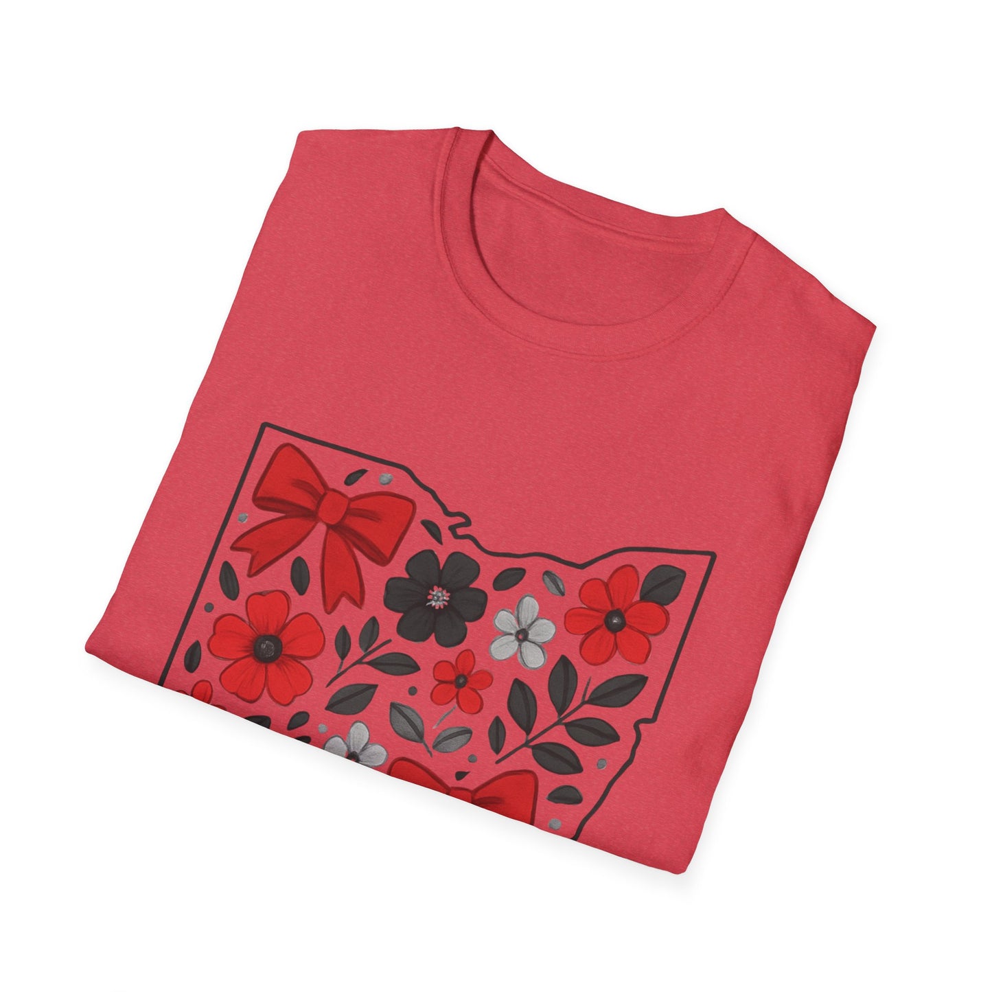 Ohio Floral T-Shirt, Unisex Tees, Gift for Her, Vintage Style, Summer Wardrobe Essential, State Pride