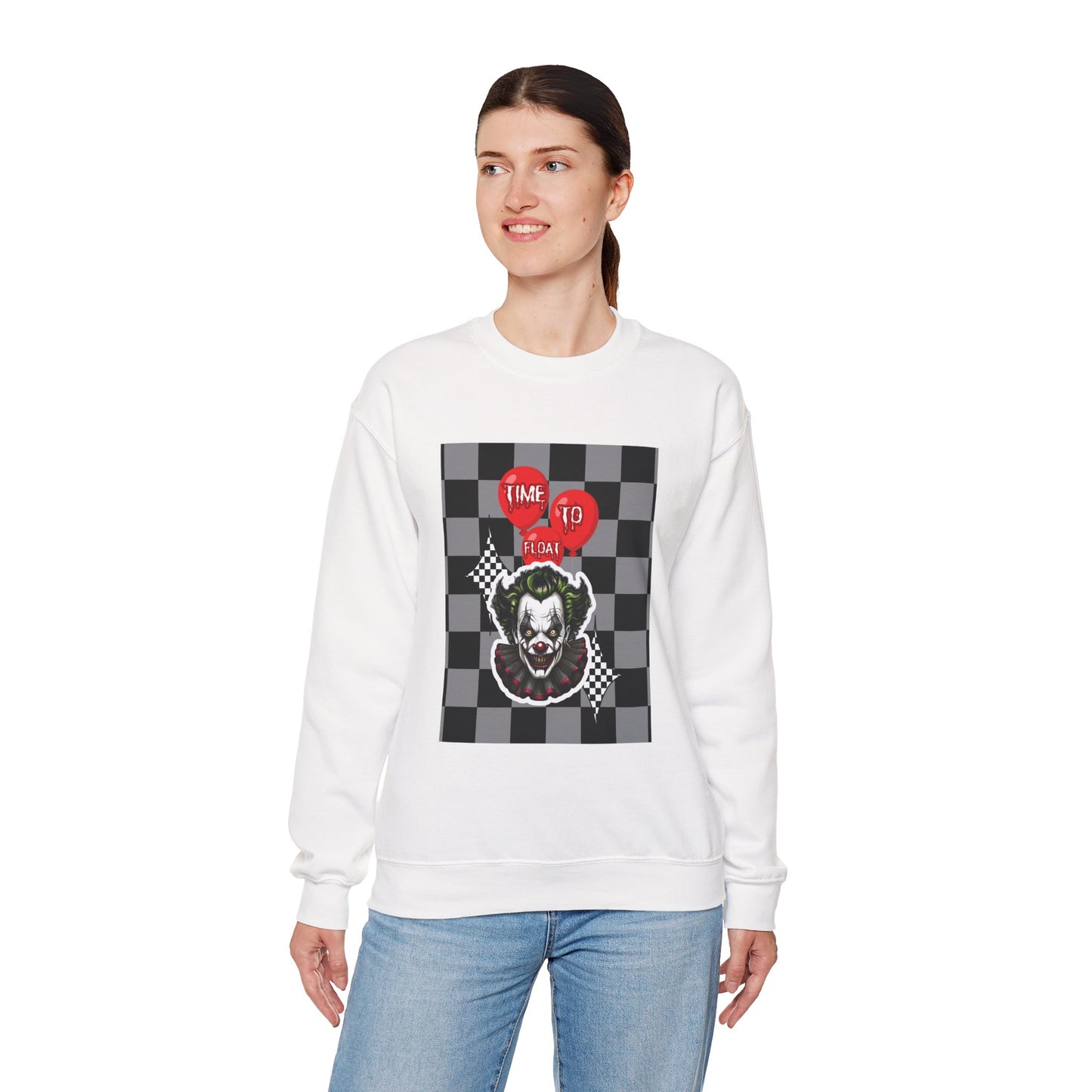 Horror Fan Crewneck Sweatshirt - Time To Float, Love It Or Leave It