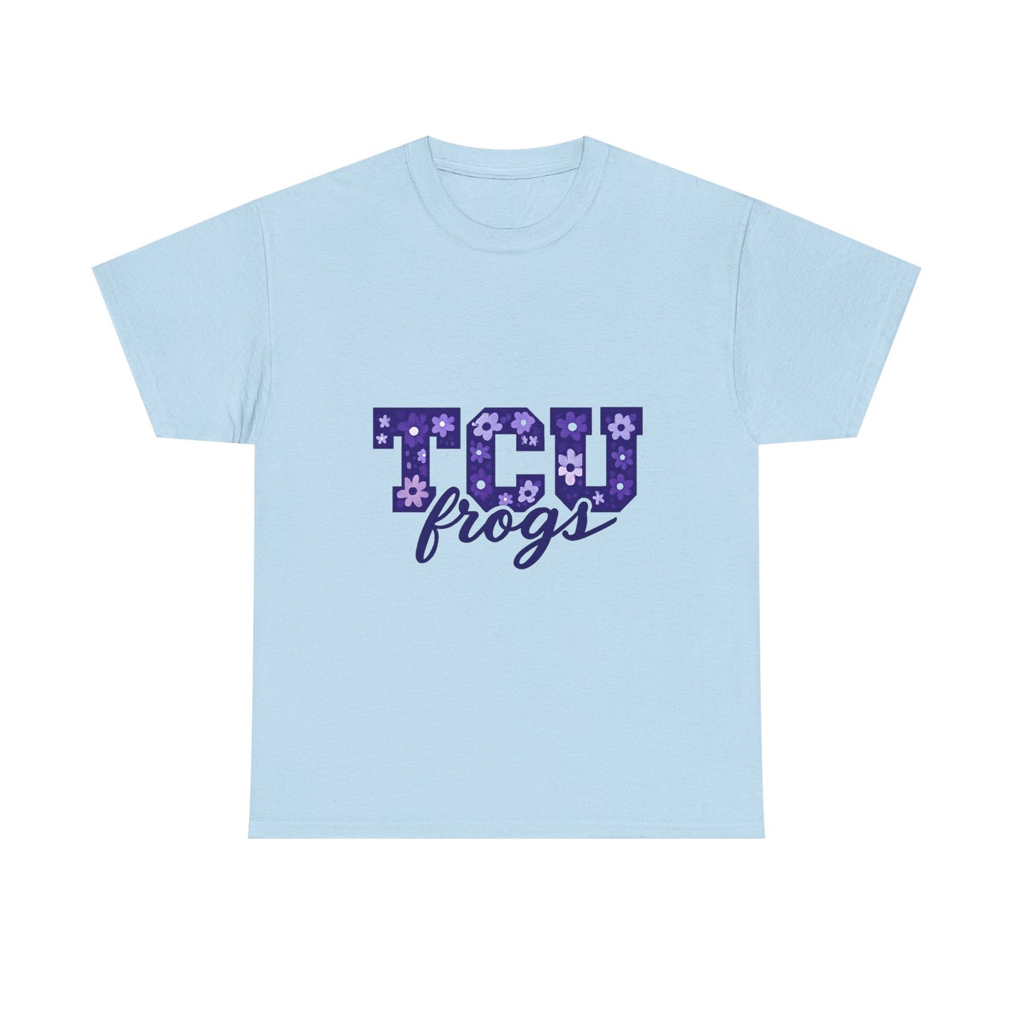 TCU Frogs Unisex Heavy Cotton Tee - College Shirt, Student Apparel, Casual Wear, Graduation Gift, Sports Fan Tee