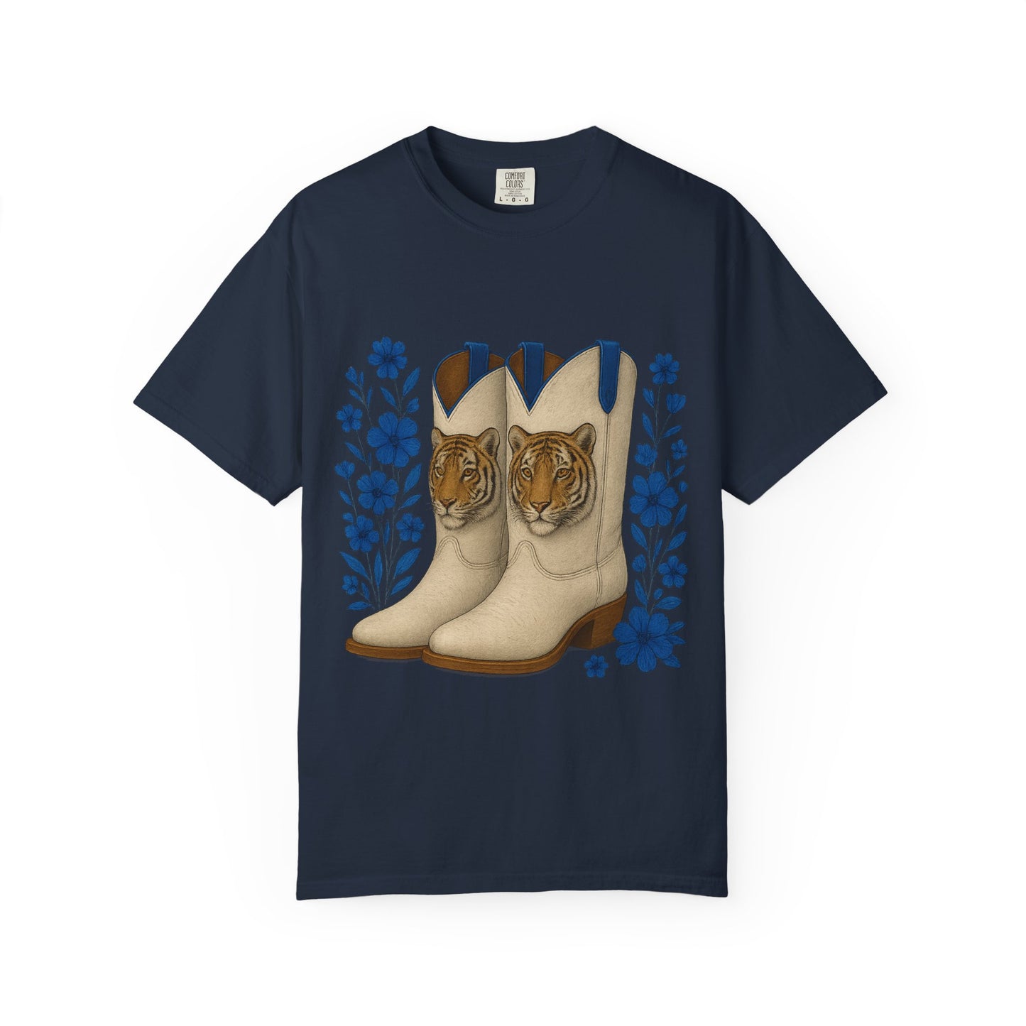 Graphic T-Shirt - Cowboy Boots & Tigress, Unisex Tee, Vintage Country Style-Memphis Tiger Fan