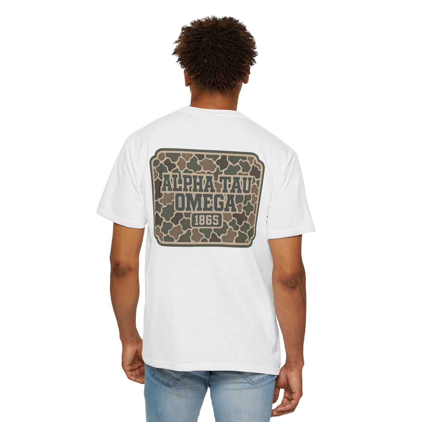 AlphaTauOmega Garment-Dyed T-shirt | Unisex Casual Tee for Fraternity Events, Gifts, College Life, Brotherhood, Greek Life
