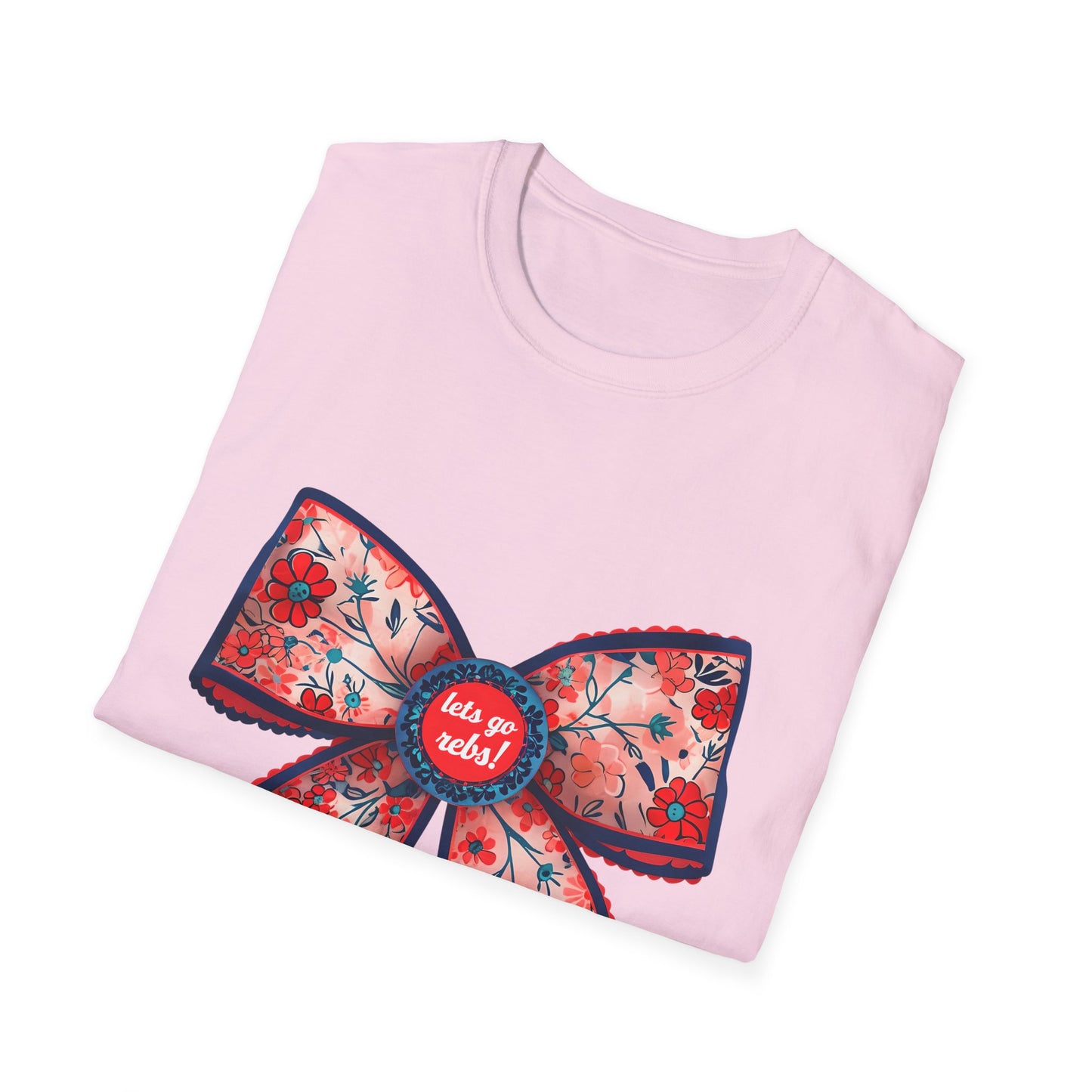 Go rebs coquette bow, Floral Bow T-Shirt | Gift for Her, Casual Wear, Birthday Party, Spring Fashion, Cute Graphic Tee
