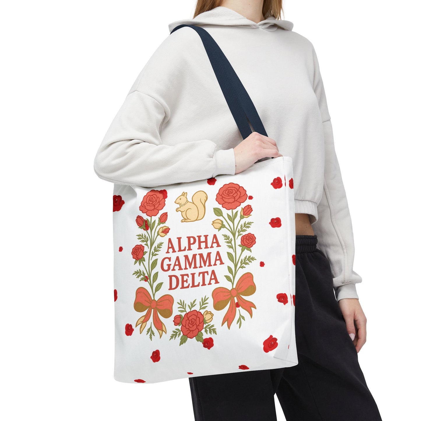 Floral Tote Bag | Alpha Gamma Delta Collection | Perfect for Sorority Events & Graduates