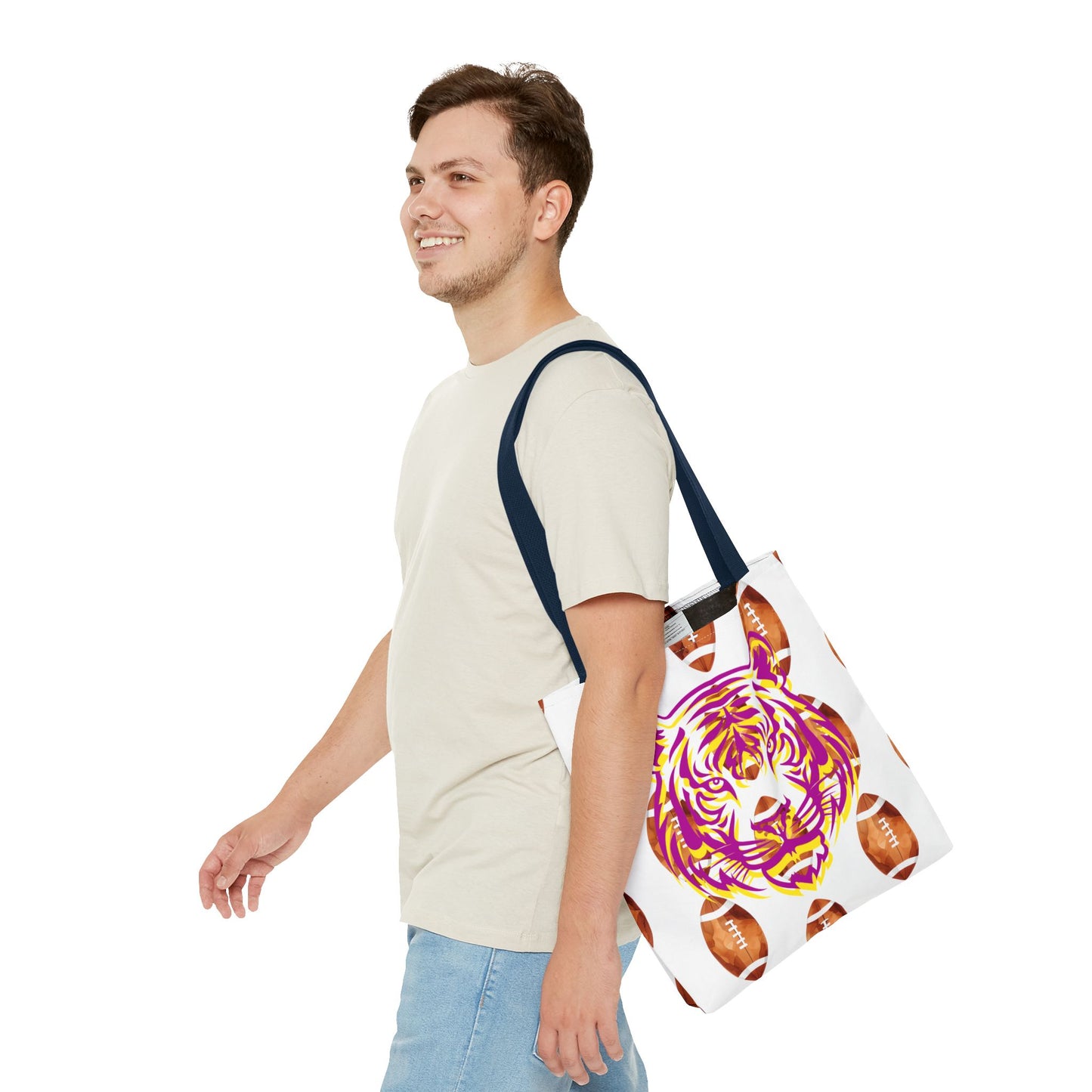 Vibrant Tiger Print Tote Bag - LSU Fans Gift