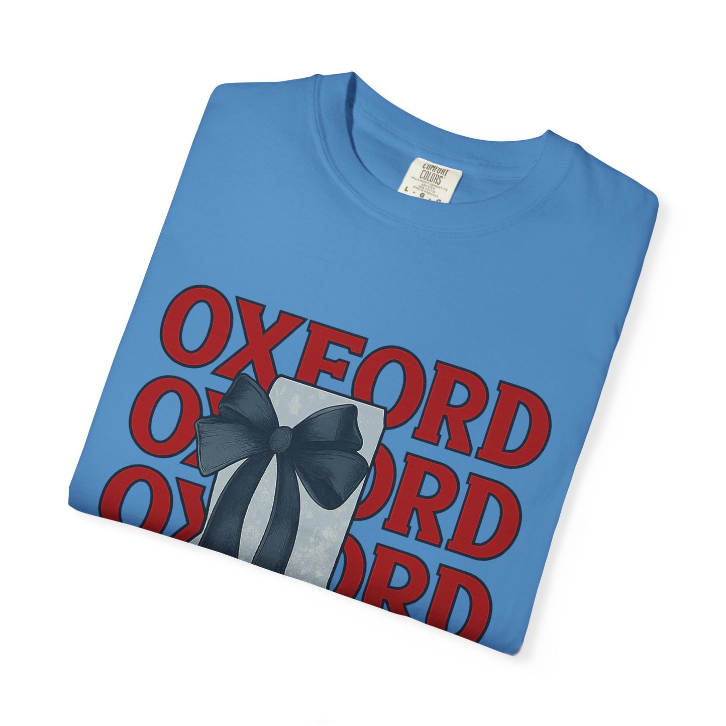 Oxford Bow Graphic Tee, Casual Unisex T-shirt, Gift for Students, College Apparel, Trendy Fashion Top, Birthday Gift