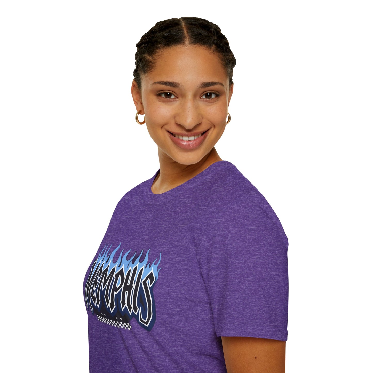 Memphis Flame Graphic T-Shirt, Unisex Tee, Casual Wear, Gift for Music Lovers, Summer Fashion, Graphic Design Shirt