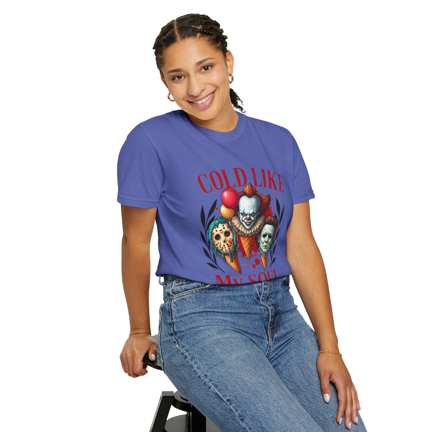 Chilling Soul T-Shirt, Vintage Horror Tee, Unisex Graphic Shirt, Ice Cream Lovers Gift, Fun Movie Merch