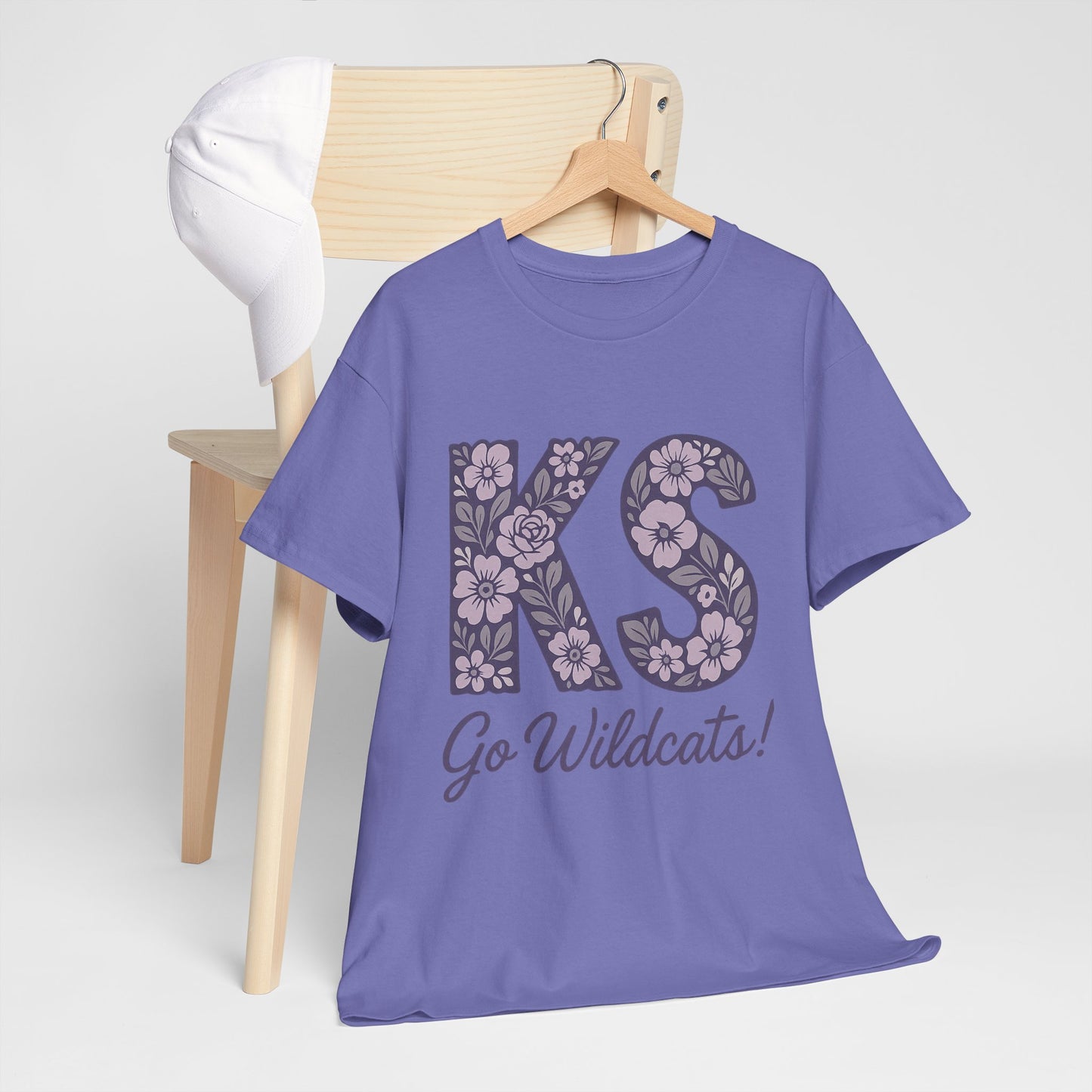 KS Floral Team Spirit Tee: Celebrate Kansas State Wildcats in Style, Perfect for Sports Events, Gifts, & Casual Wear