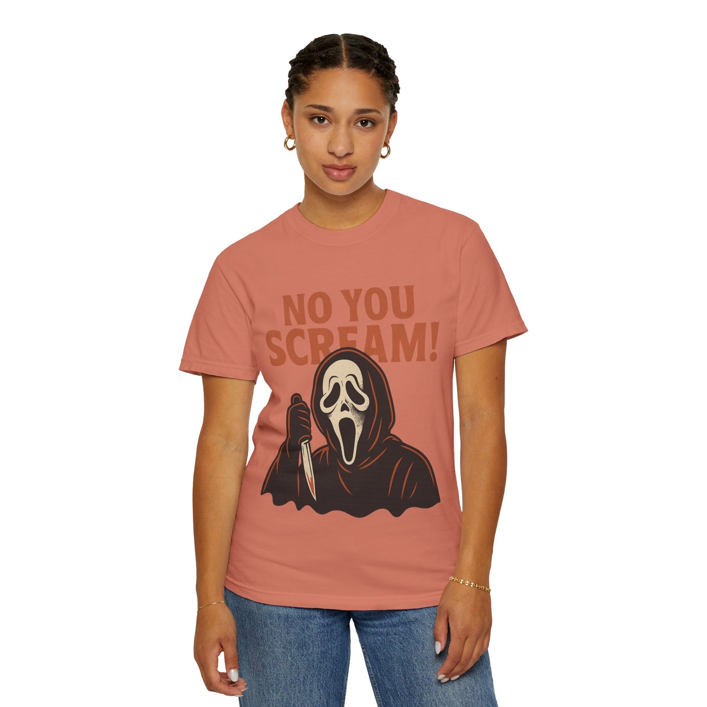 Unisex Horror-Themed T-shirt | Fun Scream Design for Halloween, Costume Parties, Movie Nights, Gift for Horror Fans