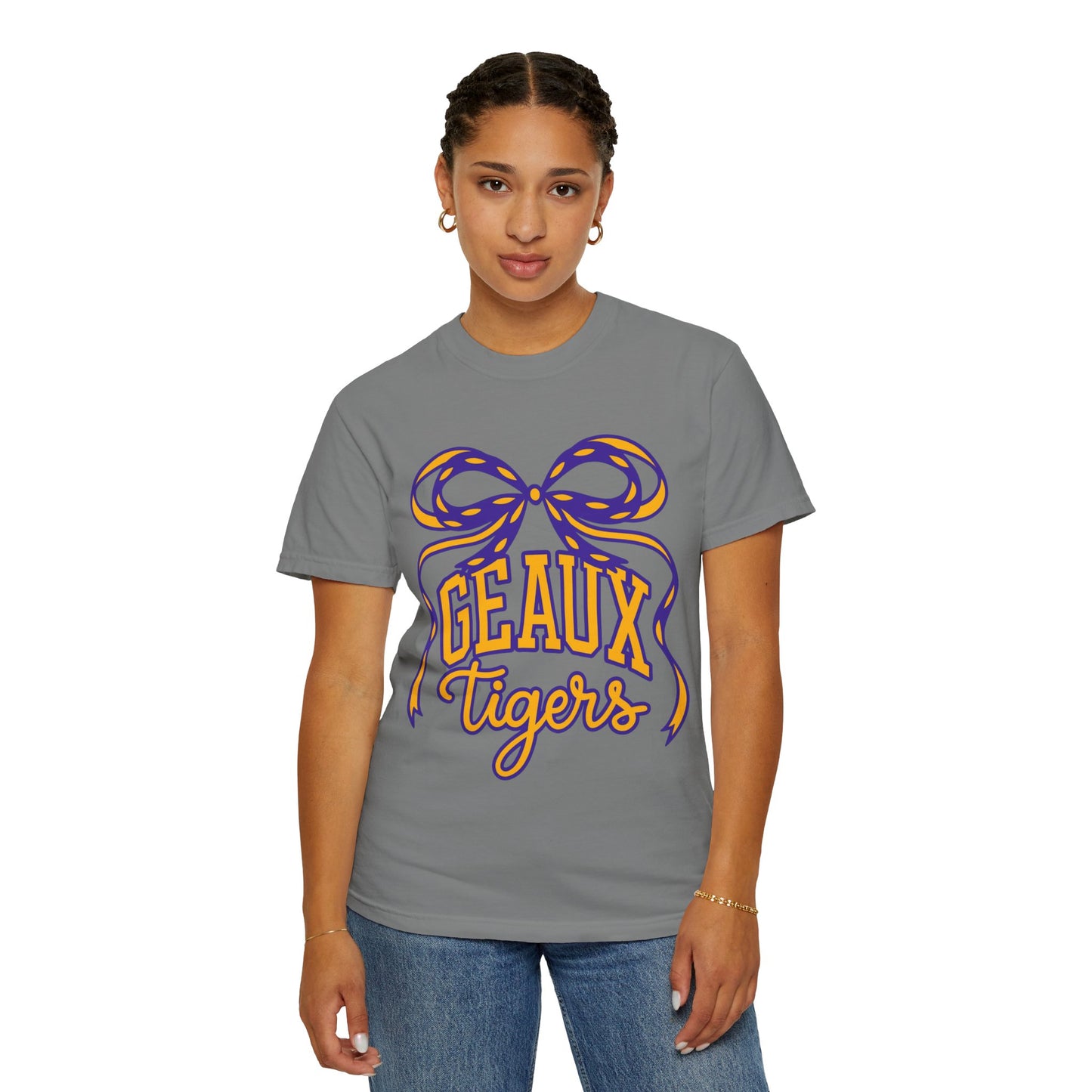 Géaux Tigers Garment-Dyed T-Shirt, Unisex Tee, LSU Spirit Wear, College Apparel, Game Day Outfit, Casual Style
