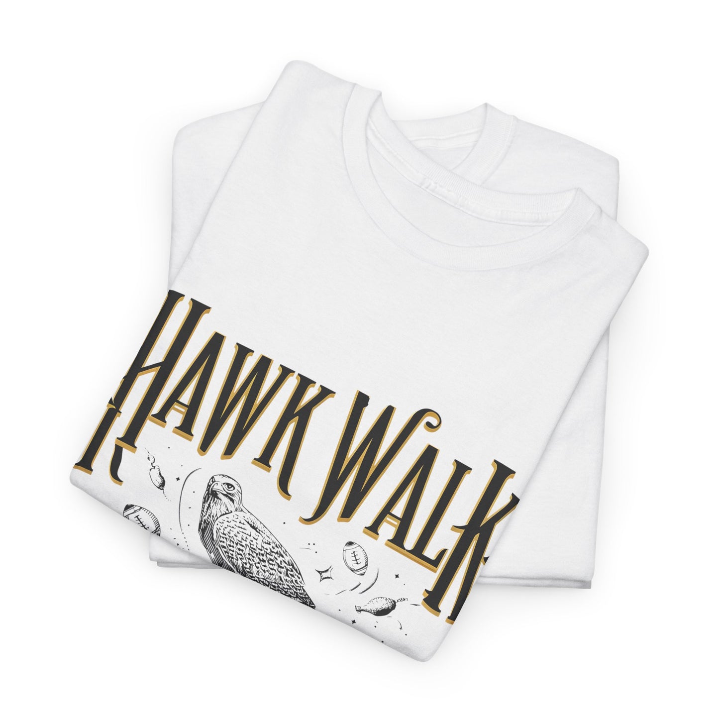 Hawk Walk Tailgate Tee, Unisex Cotton Shirt, Outdoor Event T-Shirt, Festival Wear, Bird Lover Gift, Sports Gathering Apparel
