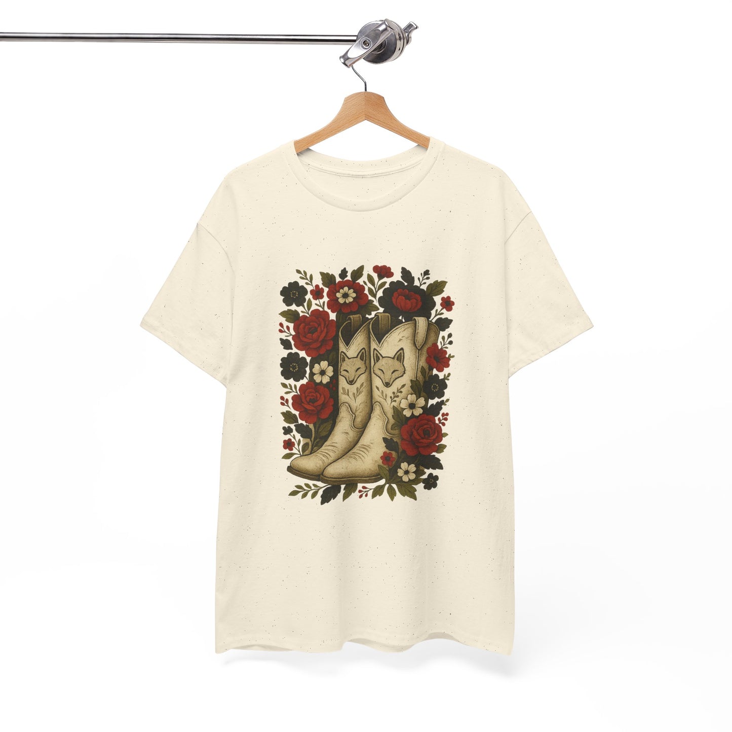 AR State Red Wolves Vintage Floral Cowboy Boots Tee