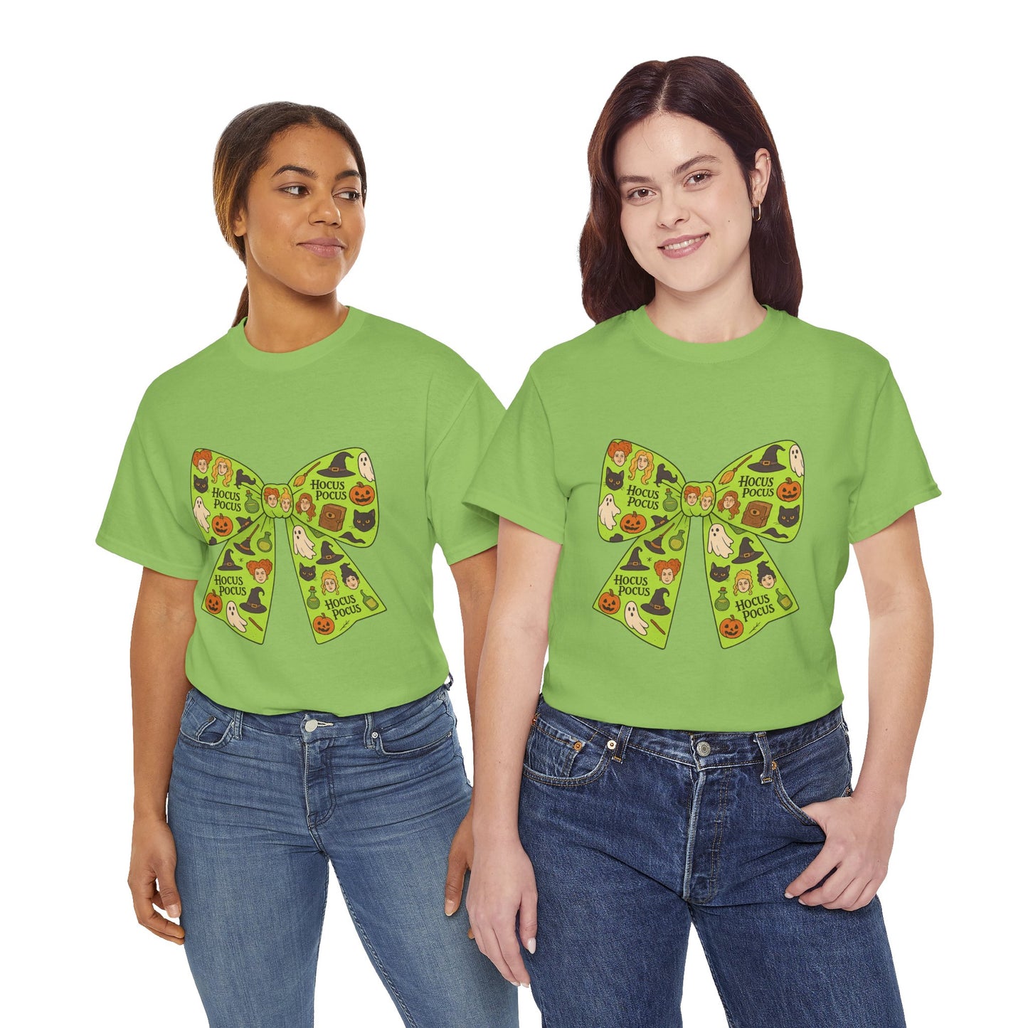 Halloween Graphic Tee, Spooky Season Unisex Shirt, Hocus Pocus Bow Tee, Autumn Style Shirt, Trick or Treat Apparel