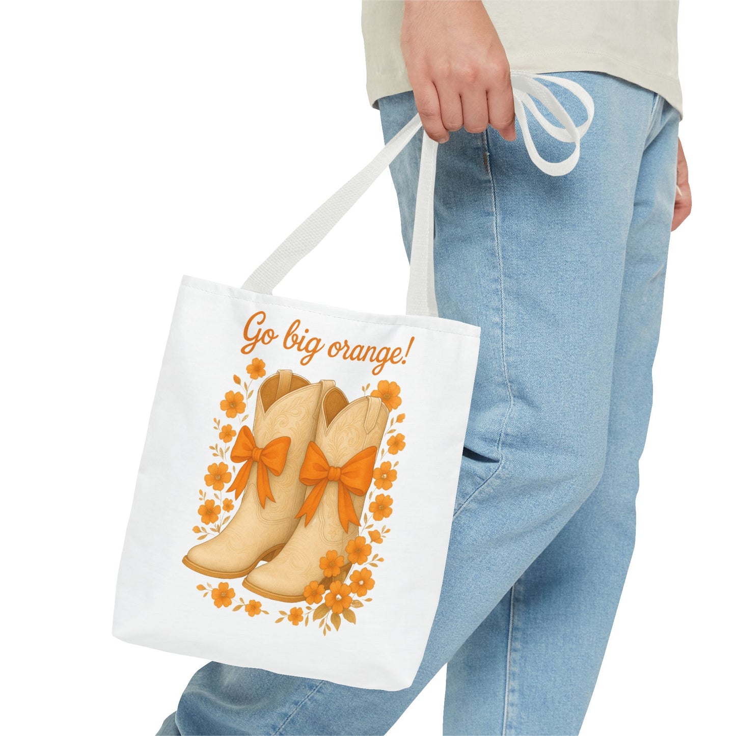 Tennessee Game Day, Floral Tote Bag, Coquette Bow Boot Design, Go Vols, Knoxville Tennessee, Alumni Gift, Rocky Top, Graduation Gift