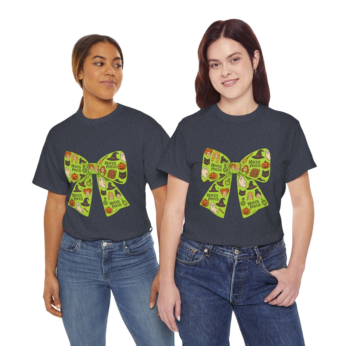 Halloween Graphic Tee, Spooky Season Unisex Shirt, Hocus Pocus Bow Tee, Autumn Style Shirt, Trick or Treat Apparel