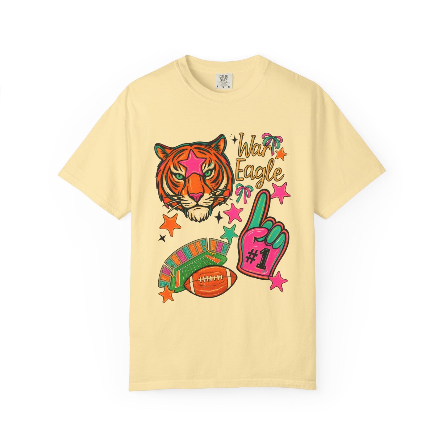 Vintage Preppy Tiger Football Game Day Unisex T-shirt