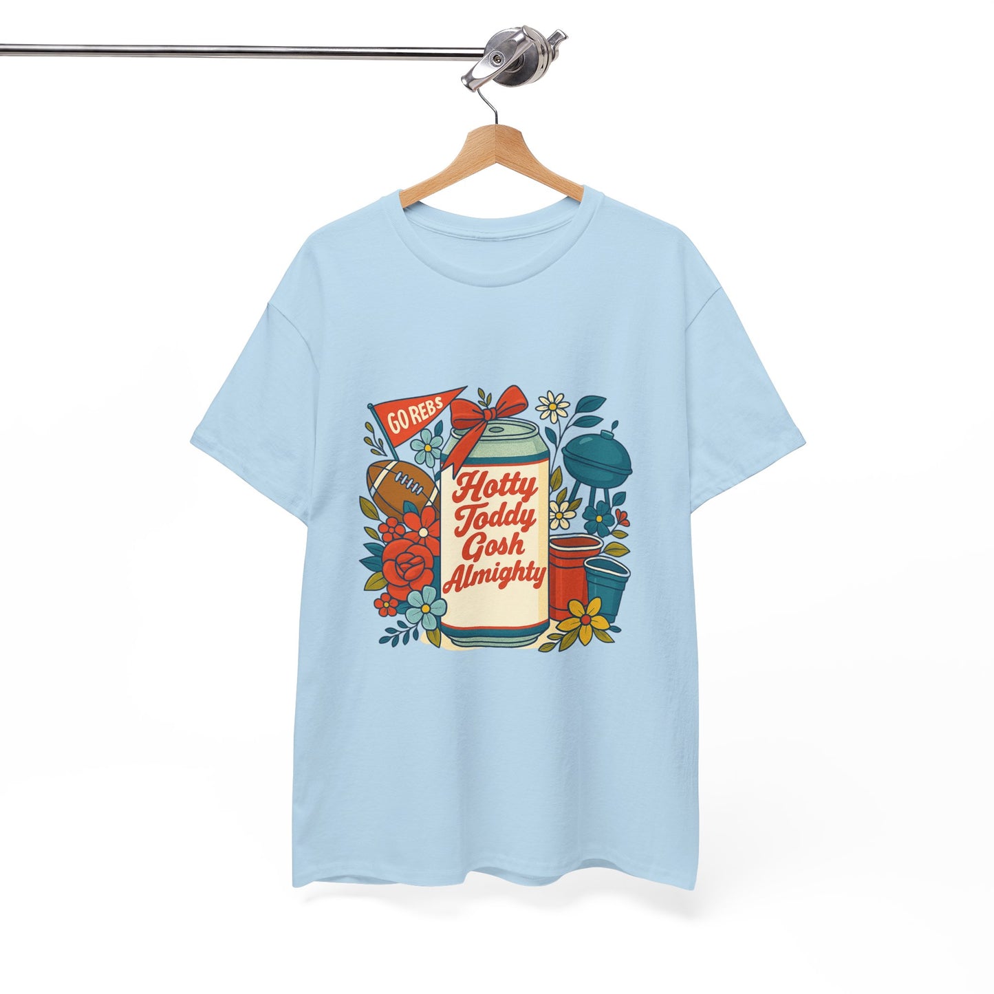 Hotty Toddy Heavy Cotton Tee - Unisex Graphic T-Shirt, Casual Wear, College Apparel, Gift for Students, Spring Break Fashion