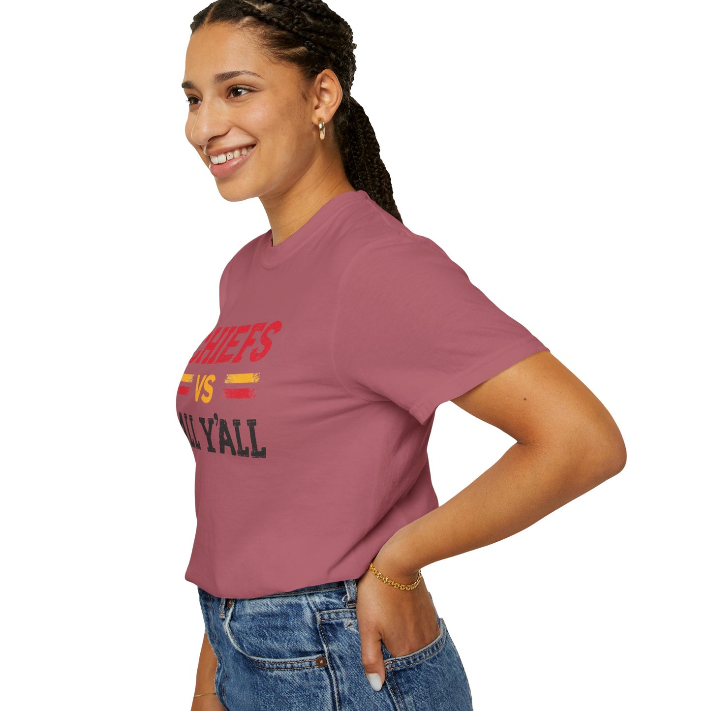 Game Day Humor T-Shirt, Chiefs vs All Y’all Tee, Sports Fan Gift, Unisex Shirt, Tailgate Party Apparel, Football Celebration Shirt