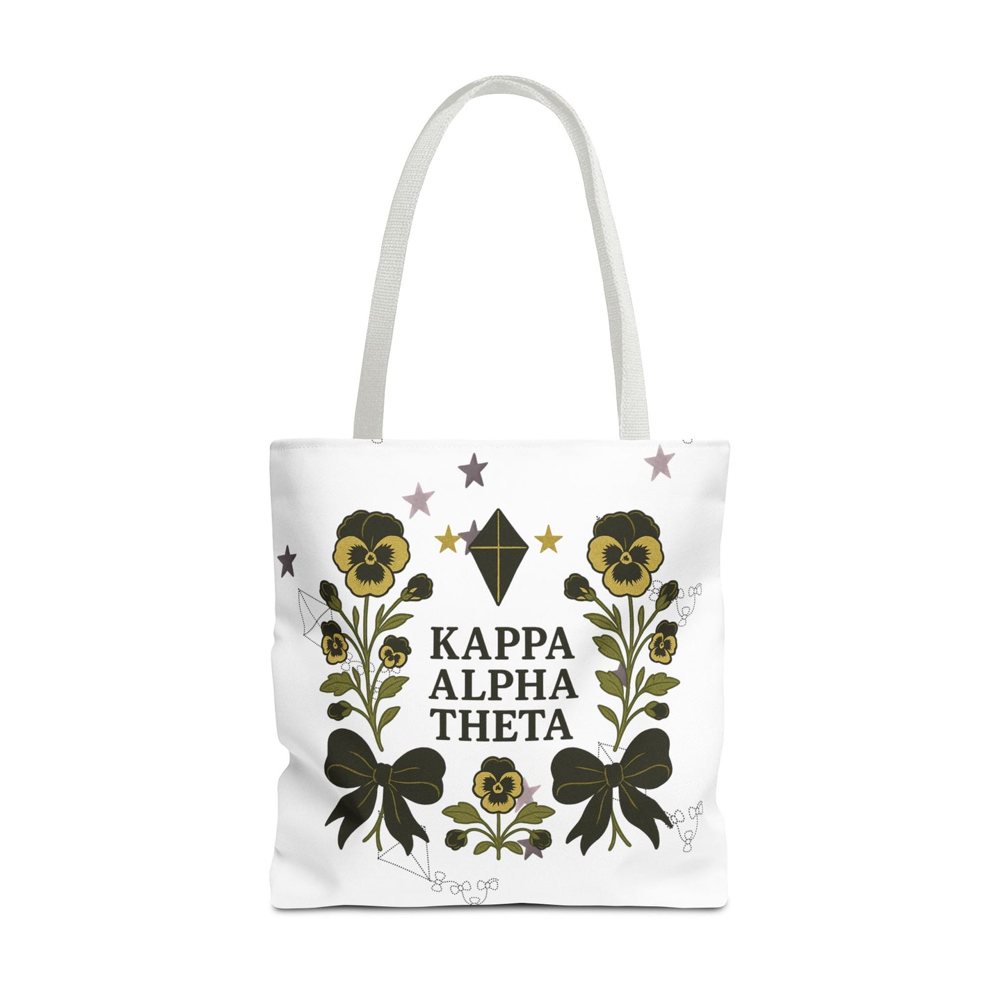 Floral Sorority Tote Bag | Kappa Alpha Theta, Eco-Friendly Bag, Gift for Sisters, College Accessory, Summer Outing Bag