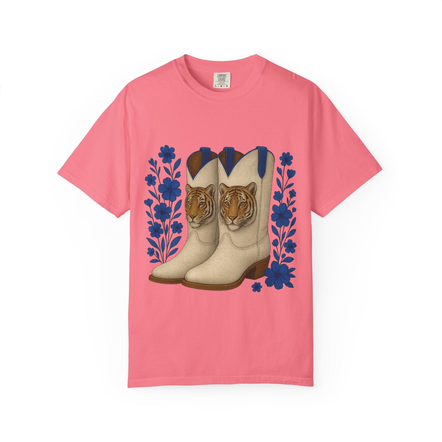 Graphic T-Shirt - Cowboy Boots & Tigress, Unisex Tee, Vintage Country Style-Memphis Tiger Fan