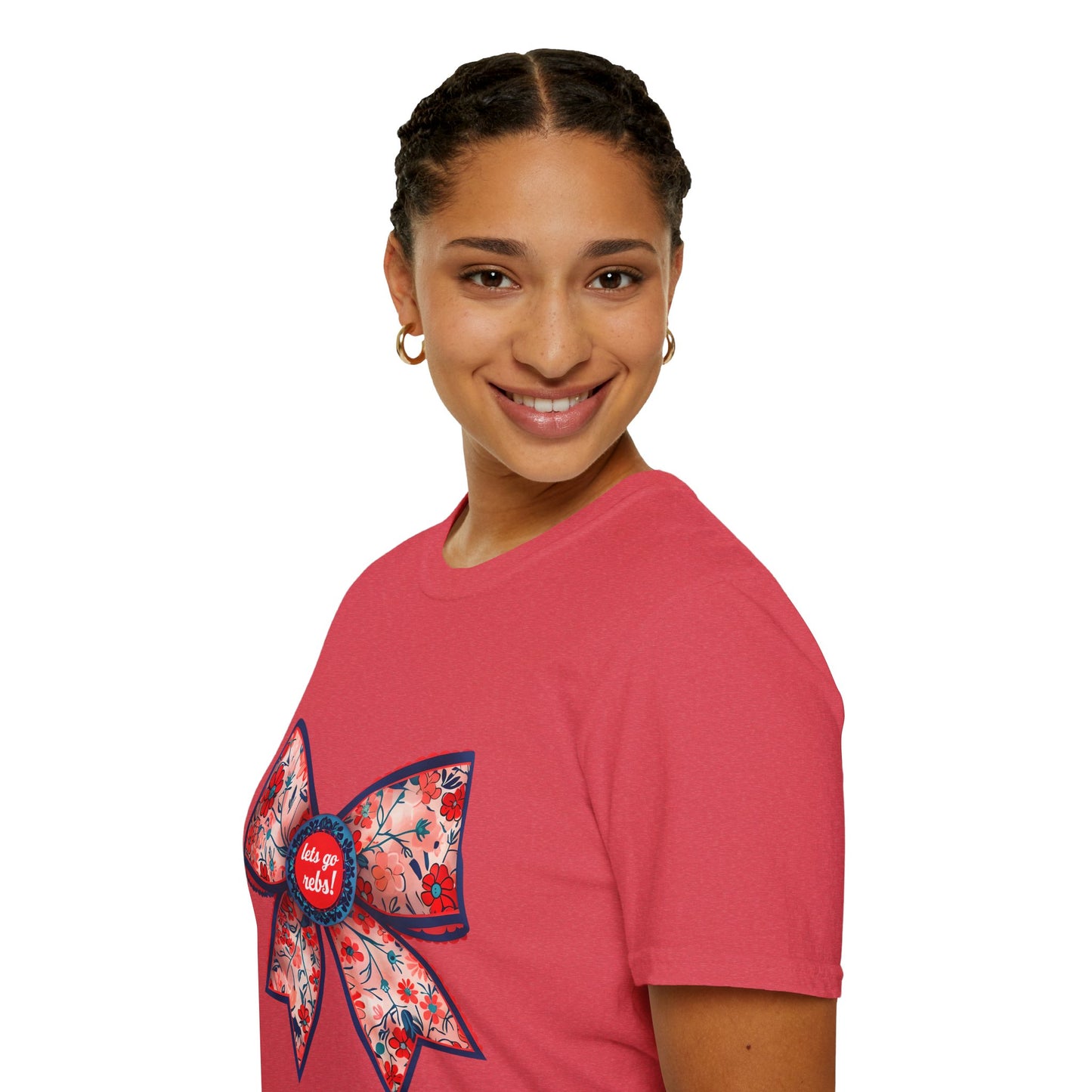 Go rebs coquette bow, Floral Bow T-Shirt | Gift for Her, Casual Wear, Birthday Party, Spring Fashion, Cute Graphic Tee