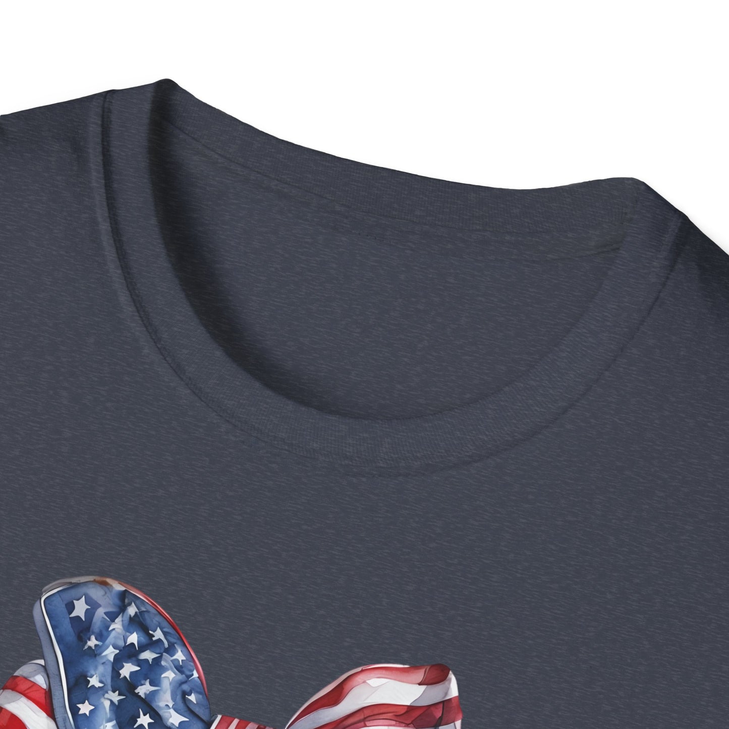 Patriotic Cowboy Boot T-Shirt | Unisex Softstyle Tee for Independence Day