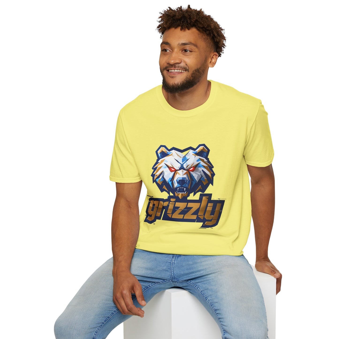 Grizzly Memphis Bear Graphic Tee, Unisex Softstyle T-Shirt, Memphis Basketball Fan, Memphis Grizz, 901, Go Grizz