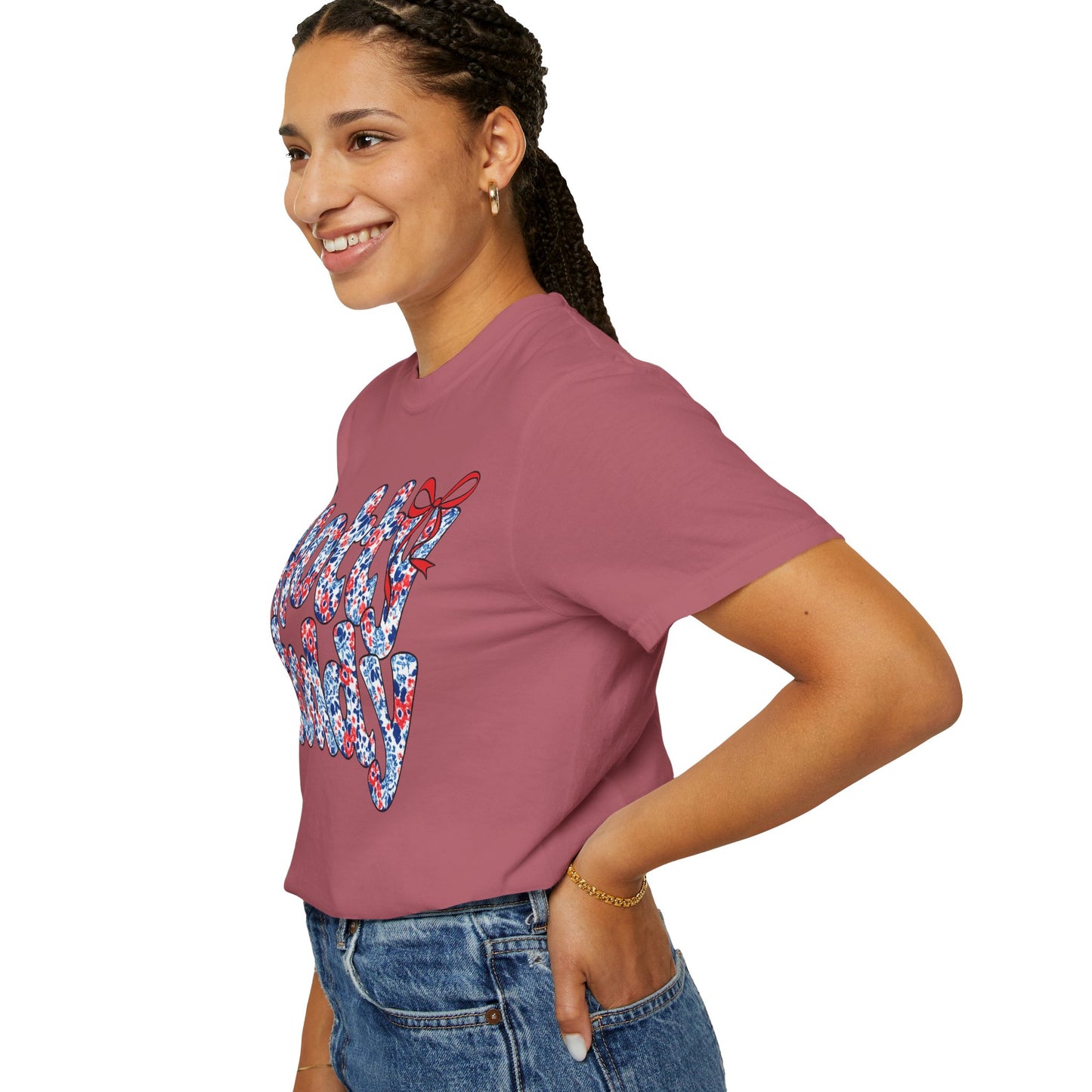 Floral Hotty Toddy Coquette Bow T-Shirt