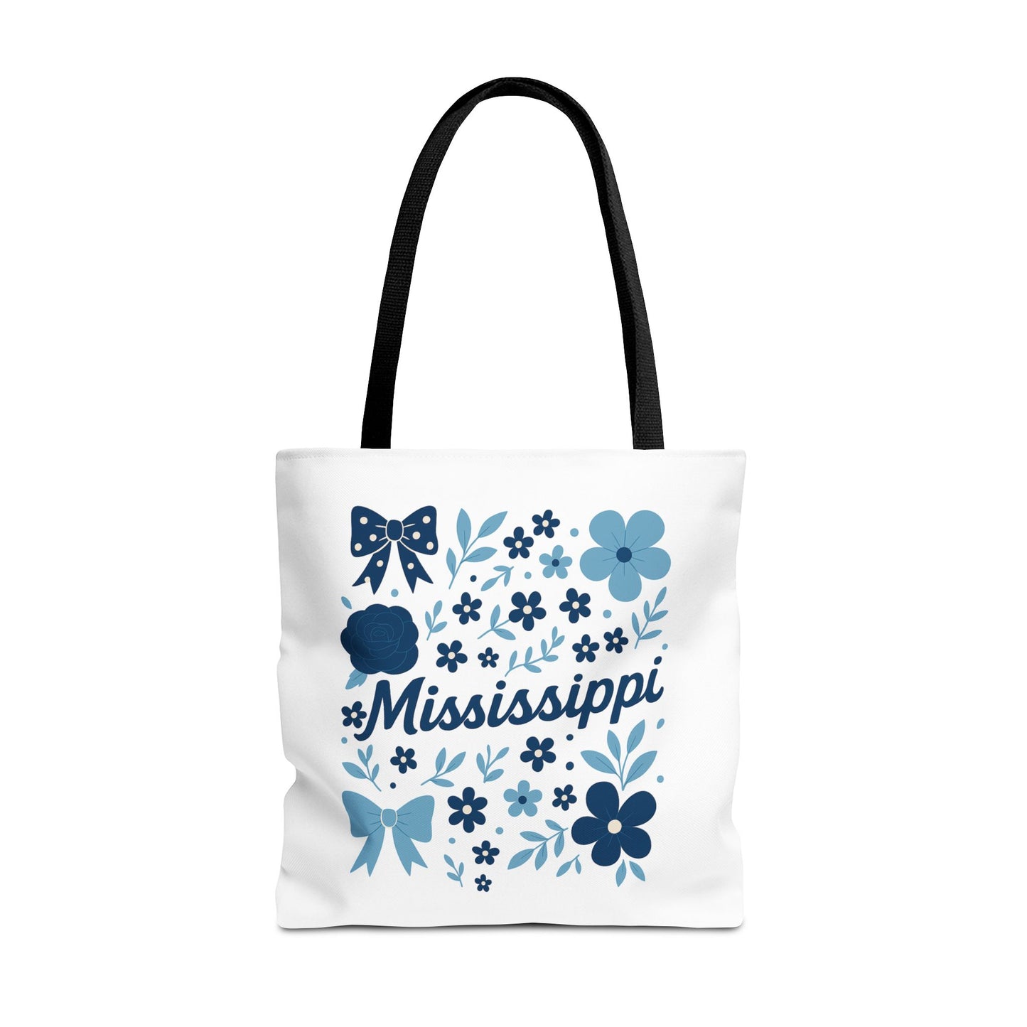 Floral Mississippi Tote Bag | Eco-Friendly Shopping Bag, Beach Tote, Gift for Her, Travel Companion, Custom Flower Design