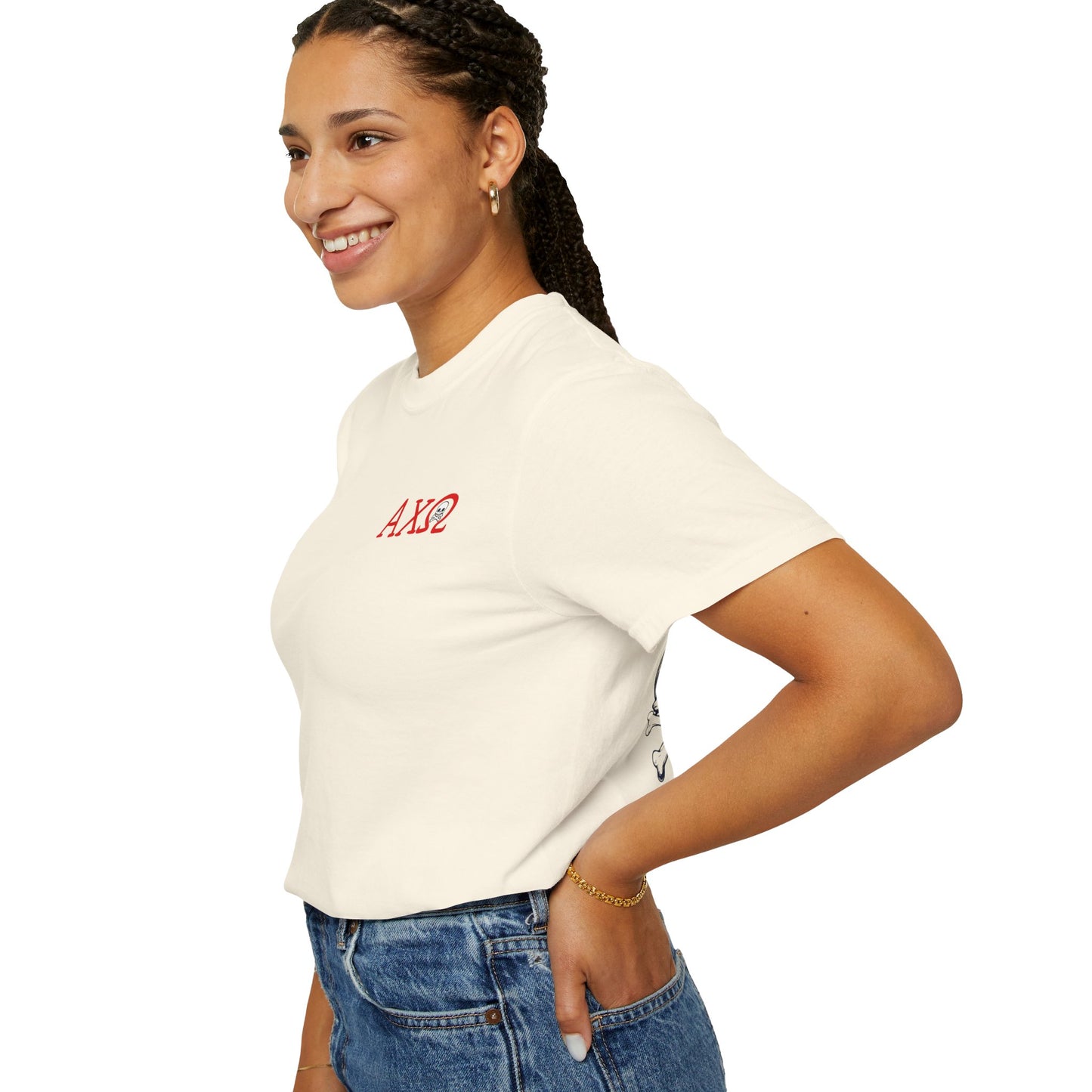 Alpha Chi Omega Garment-Dyed T-shirt, Unisex College Apparel, Sorority Shirt, Graduation Gift, Vintage Style Tee