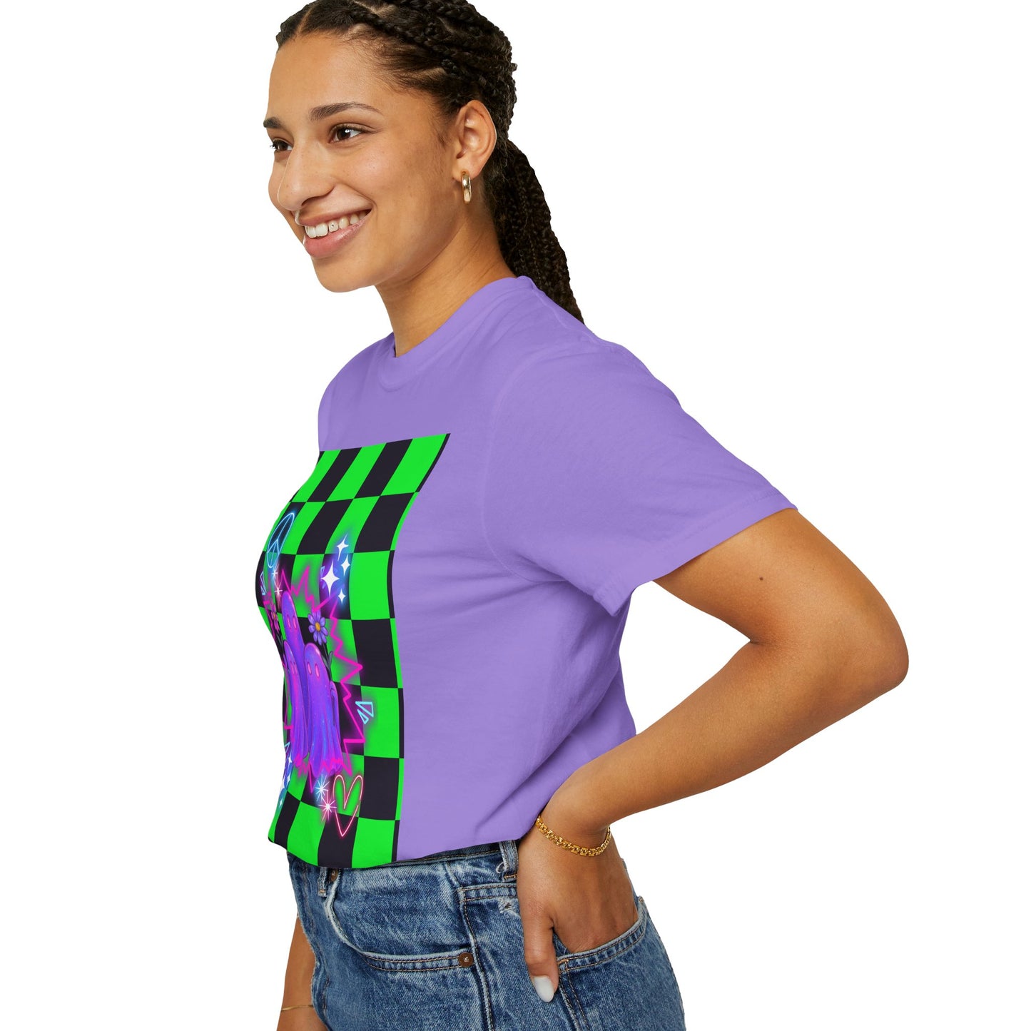 Vibrant Ghost Graphic Tee, Unisex T-shirt, Retro Vibe Shirt, Perfect for Halloween, Party Wear, Casual Style, Unique Gift