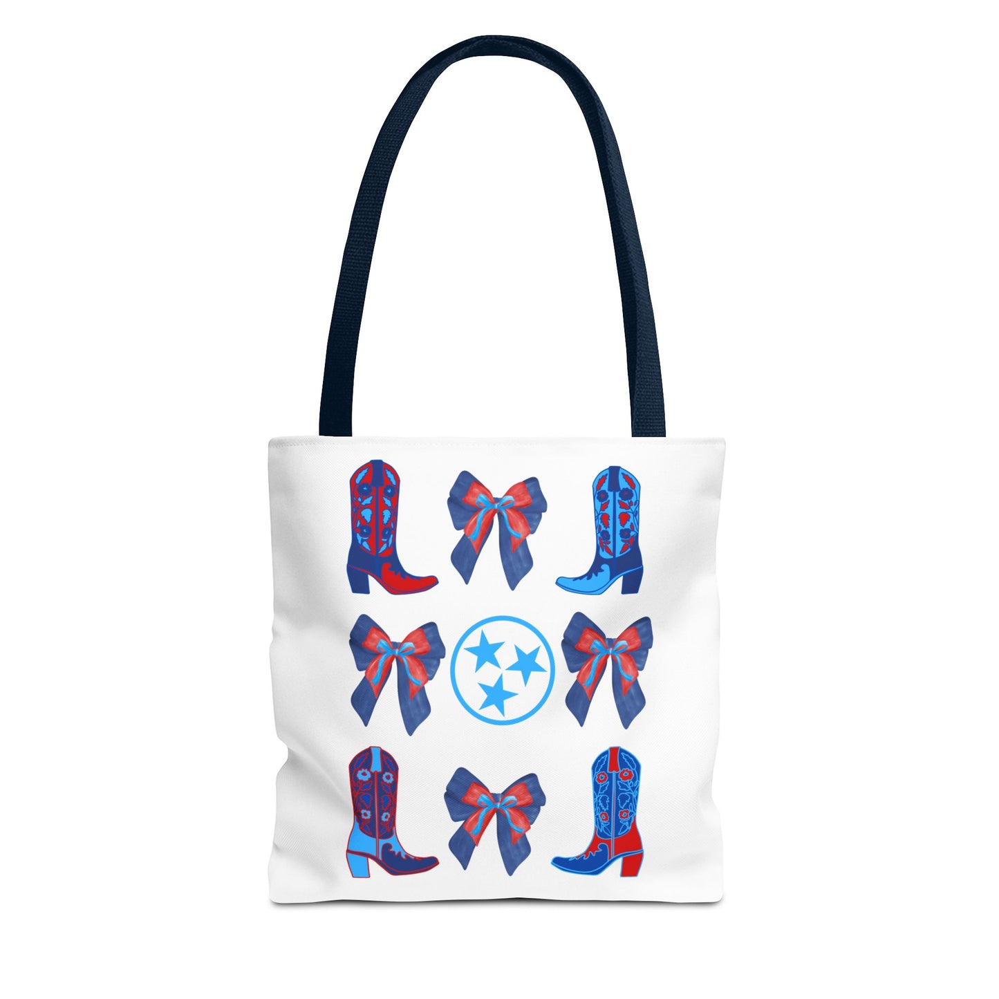 Tote Bag - Tennessee Titans Coquette Bow Design - Titan Up NFL Game Day Gift Nashville TN
