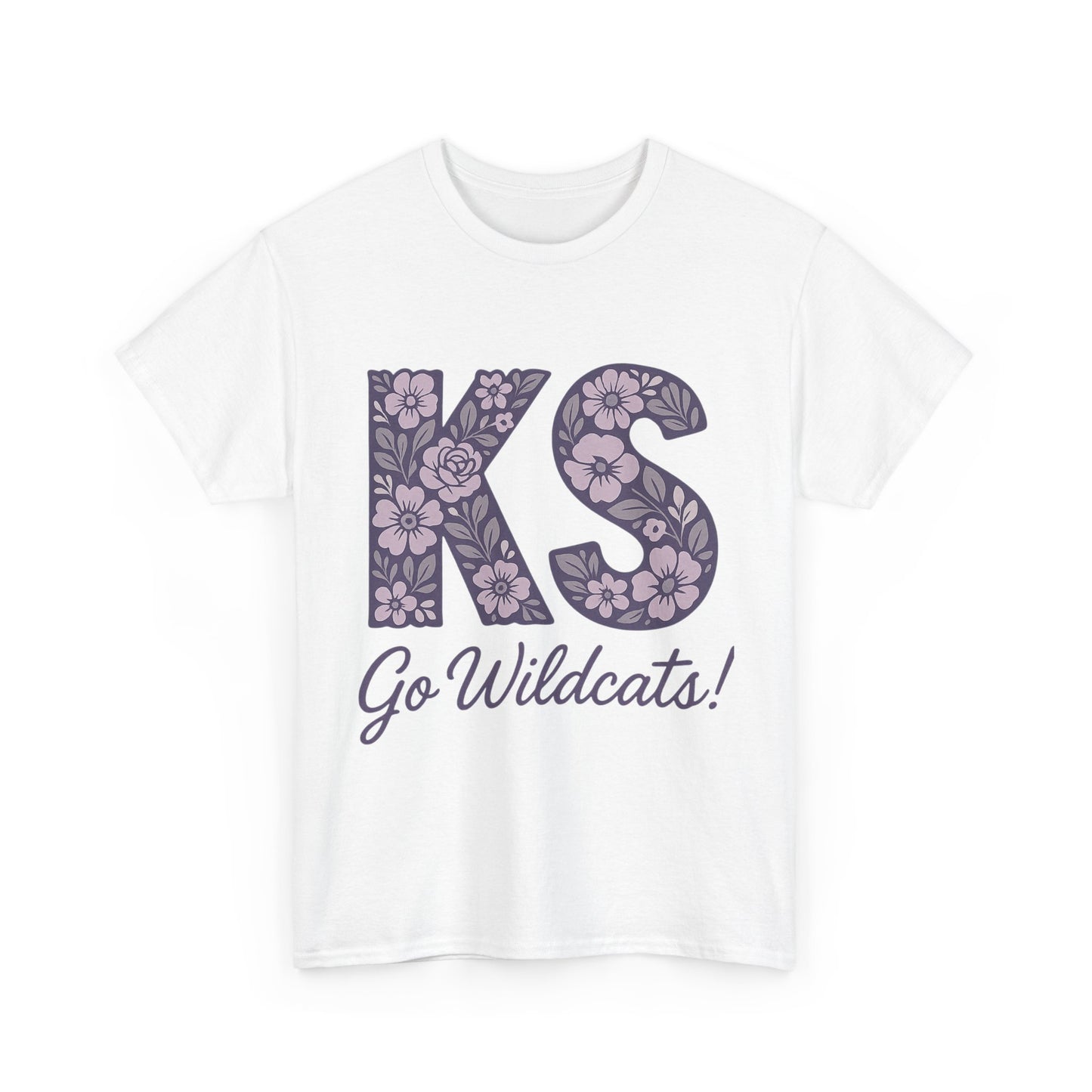 KS Floral Team Spirit Tee: Celebrate Kansas State Wildcats in Style, Perfect for Sports Events, Gifts, & Casual Wear