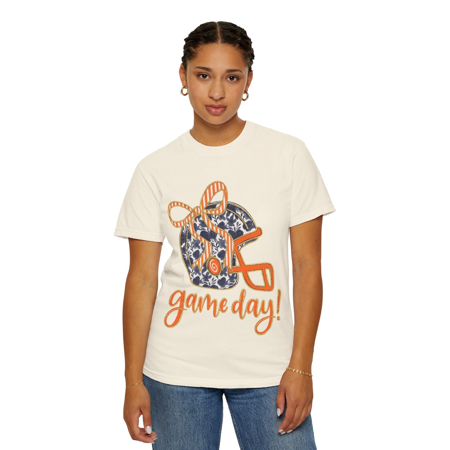 Game Day Coquette Style, Football Helmet T-Shirt | Unisex Sports Tee for Football Fans | Perfect for Tailgating, Game Everyday Wear