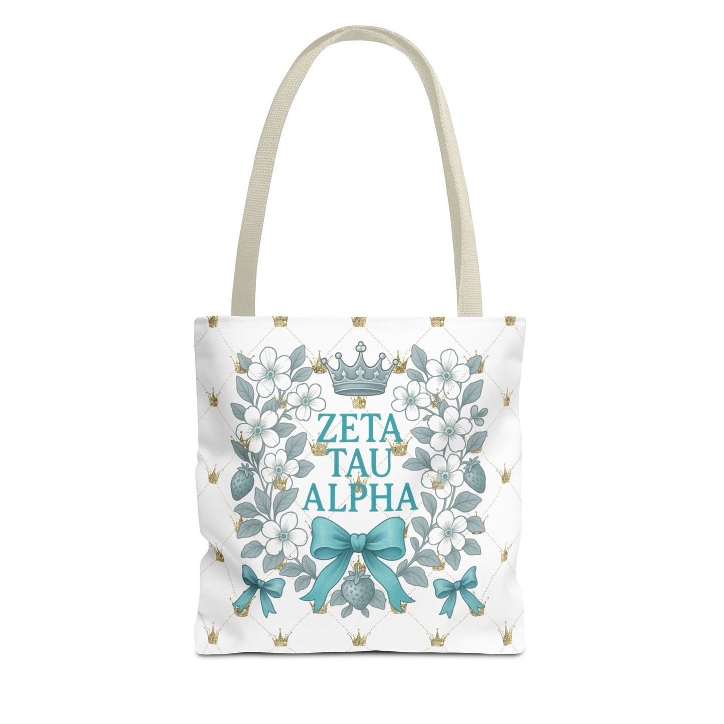 Zeta Tau Alpha Tote Bag | Sorority Bags, Floral Design, Gift for Sisters, Campus Essentials, Personalized Tote